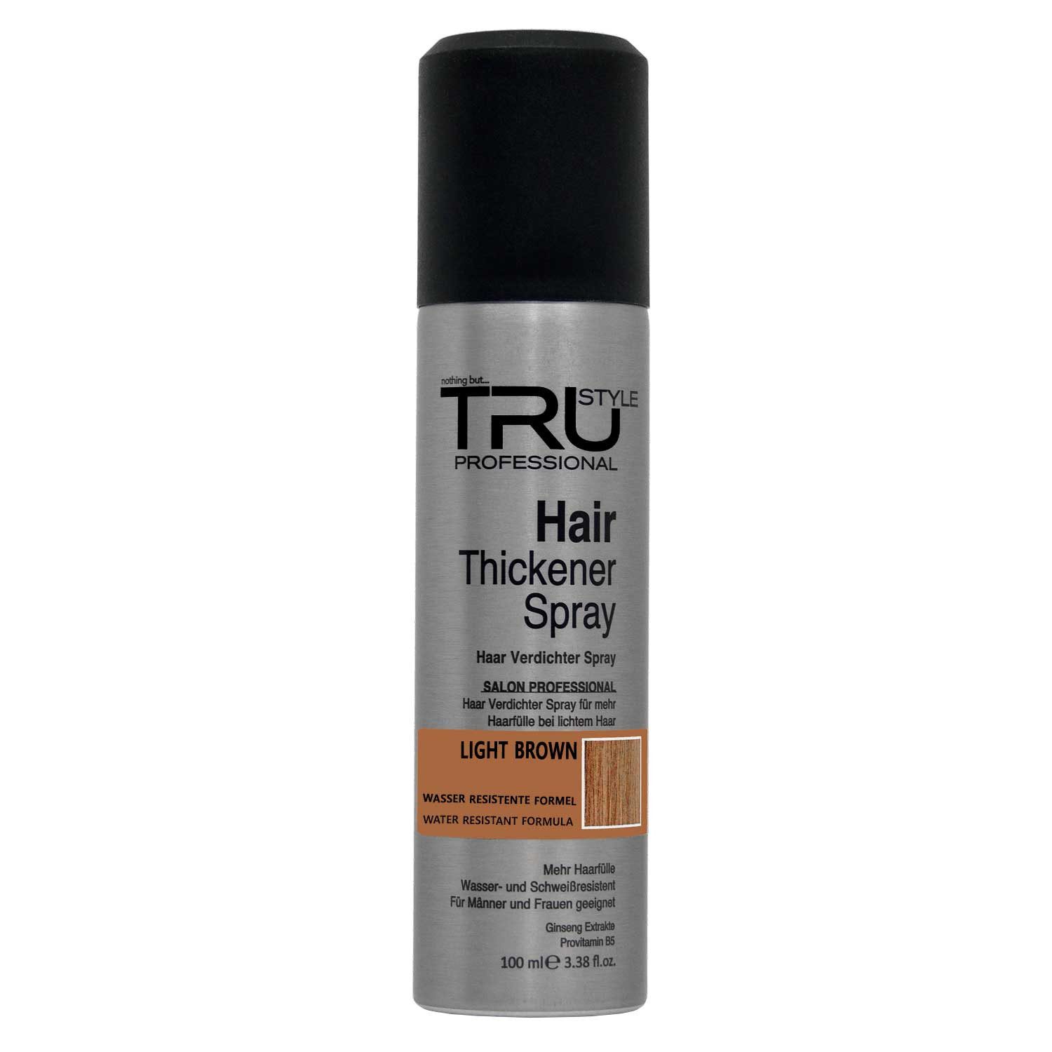 TRU Haarfarbe Haarverdichterspray 100ml, 1-tlg., Zur Haarverdichtung - Hair Thickener, Gegen lichtes und Kahles Haar
