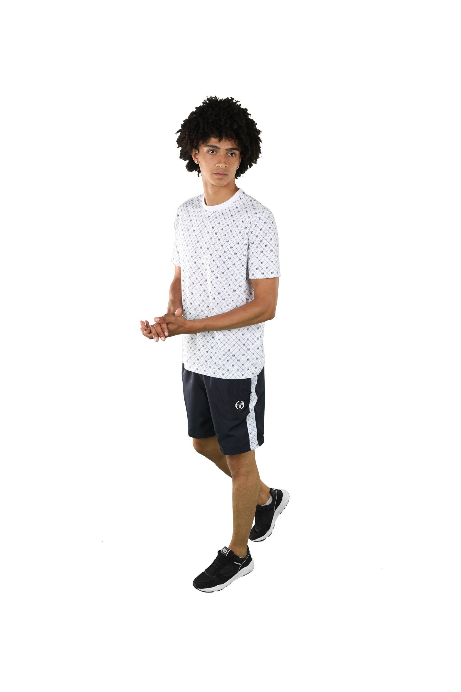 T-Shirt Herren Sergio white/navy Tacchini 2 T-Shirt Tacchini Adult Rombo Sergio