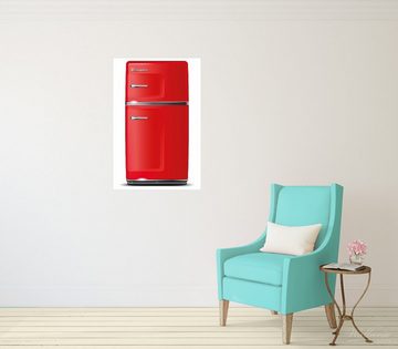 Wallario Wandfolie, Roter Kühlschrank, in verschiedenen Ausführungen