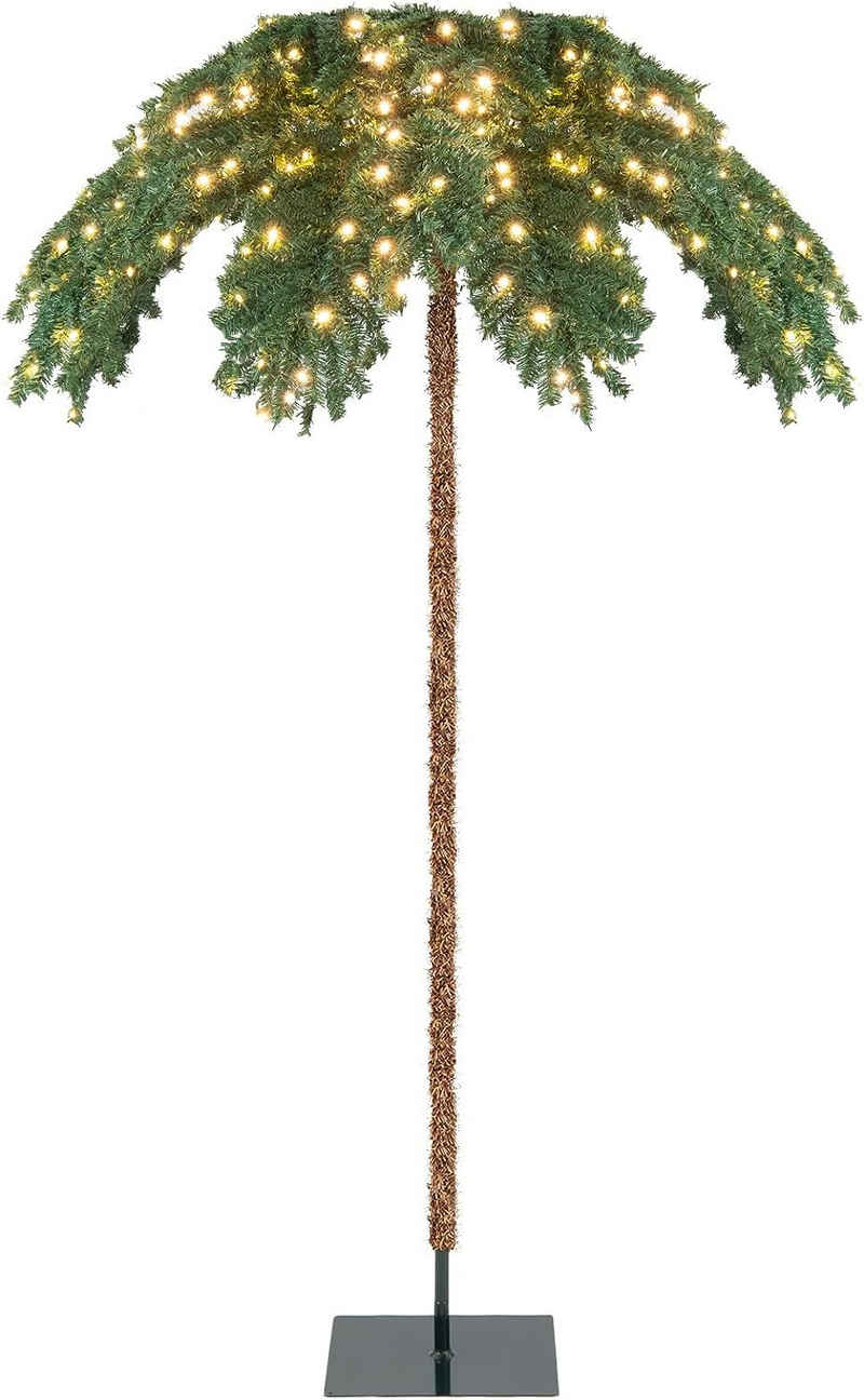 KOMFOTTEU Künstlicher Weihnachtsbaum 250 LED-Leuchten, 180 cm