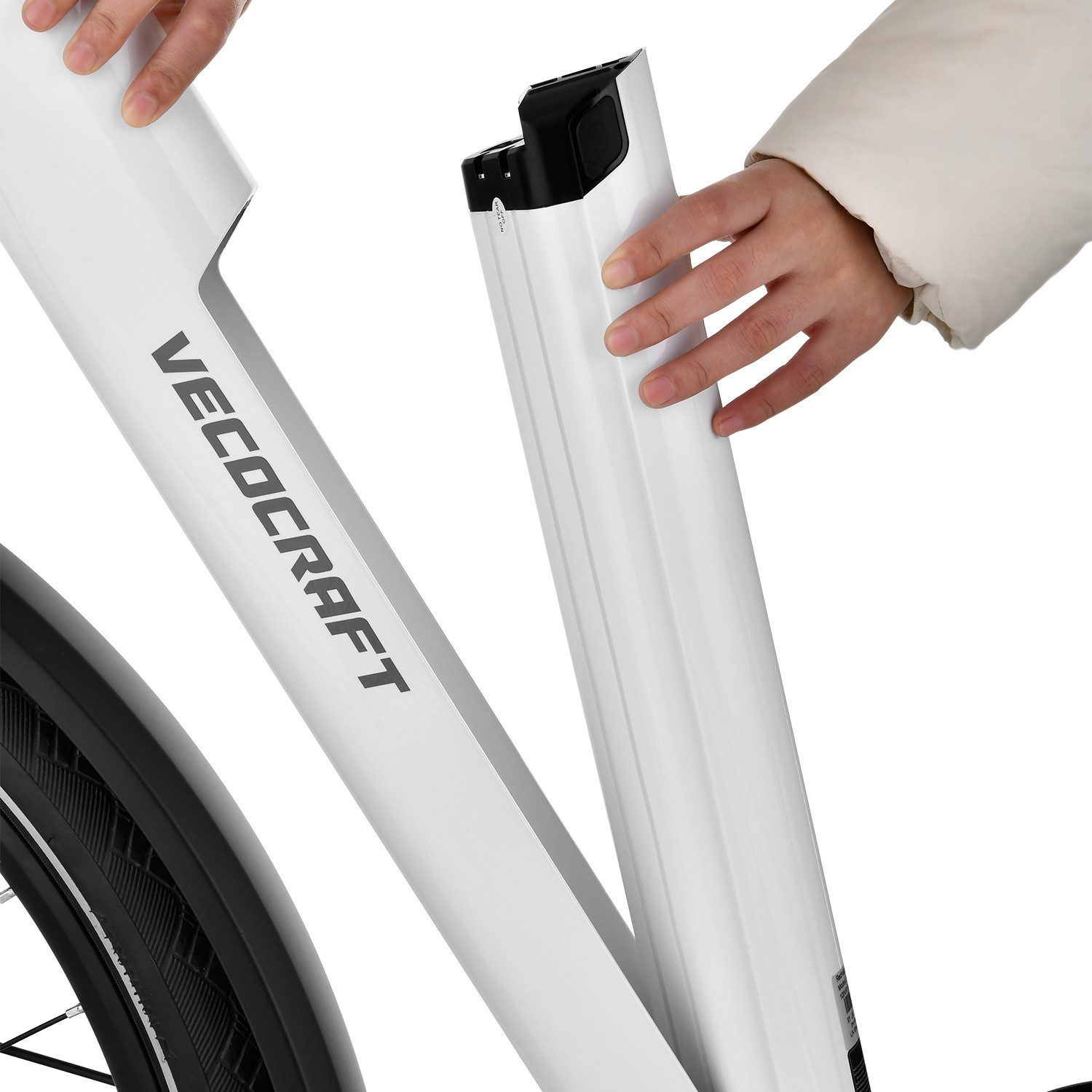 VECOCRAFT E-Bike Cityrad LUNA NEO 360Wh 100km 28 Zoll ebike TORQUE SENSOR Riemenantrieb, 1 Gang, Heckmotor, 360 Wh