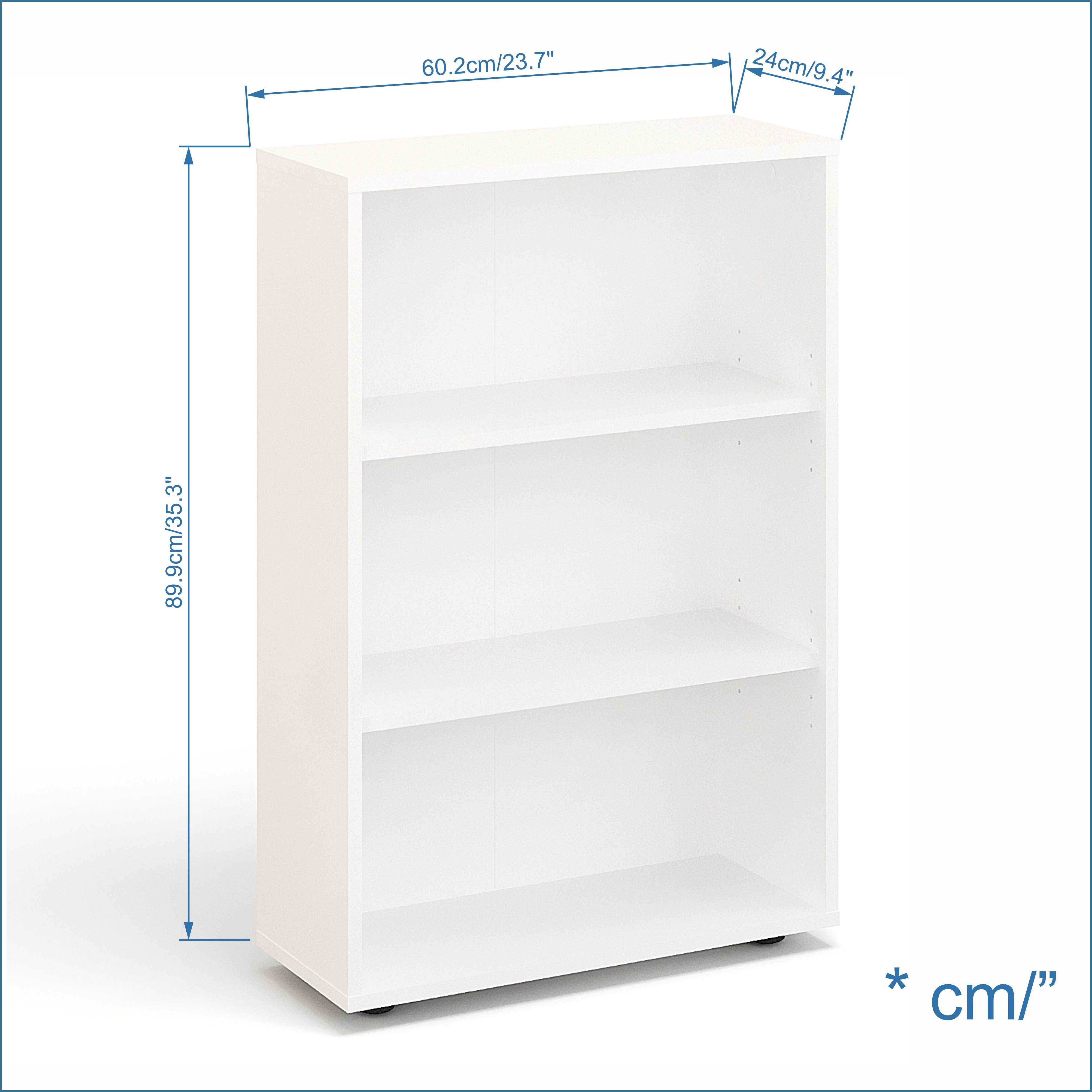 KOMTO Bücherregal Lumo 60 cm breit Regal mit 3, 4, 6 Ebenen und Höhenverste günstig online kaufen