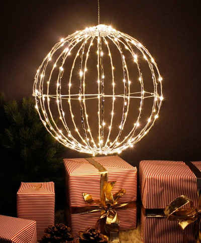 Arnusa LED Kugelleuchte »Weihnachtsbeleuchtung Leuchtkugel 30 cm warmweiß Dekolicht«, für Innen und Außen 200 LED