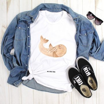 Mr. & Mrs. Panda T-Shirt Robbe Liegen - Weiß - Geschenk, Seehund, Gute Laune, Tiermotive, Tier (1-tlg)