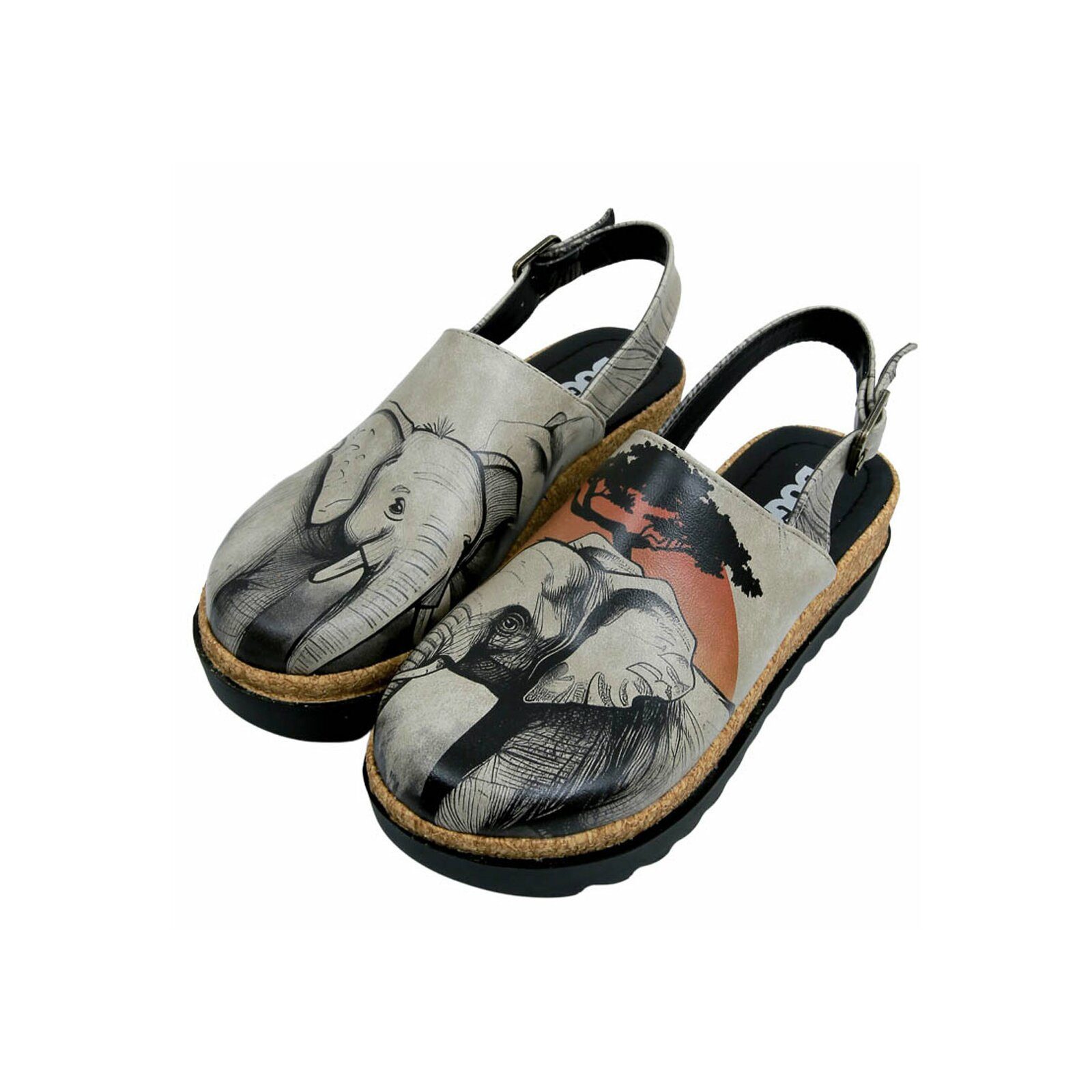 DOGO Akita Sunset Animals Damen Sandalen/ günstig online kaufen
