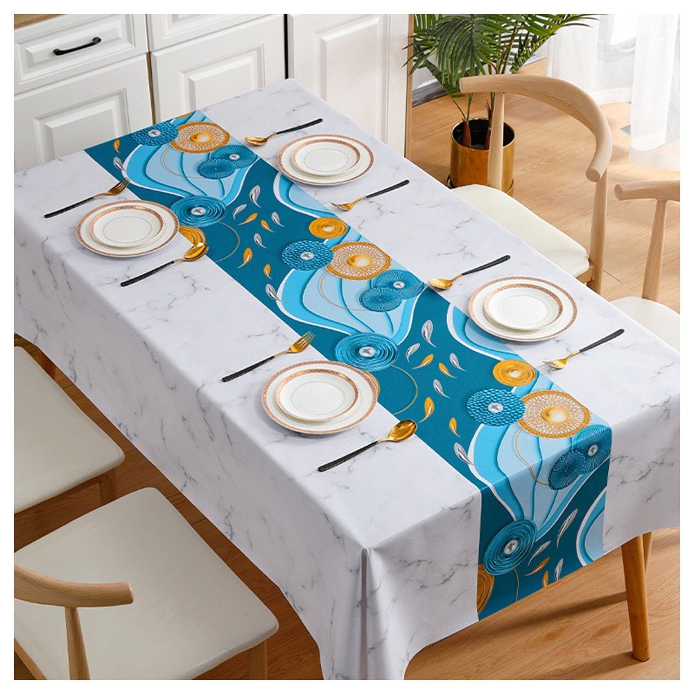 Blusmart Europäischen Tischdecke Stil Tischschonbezug Druck PVC Haushalt Farbe