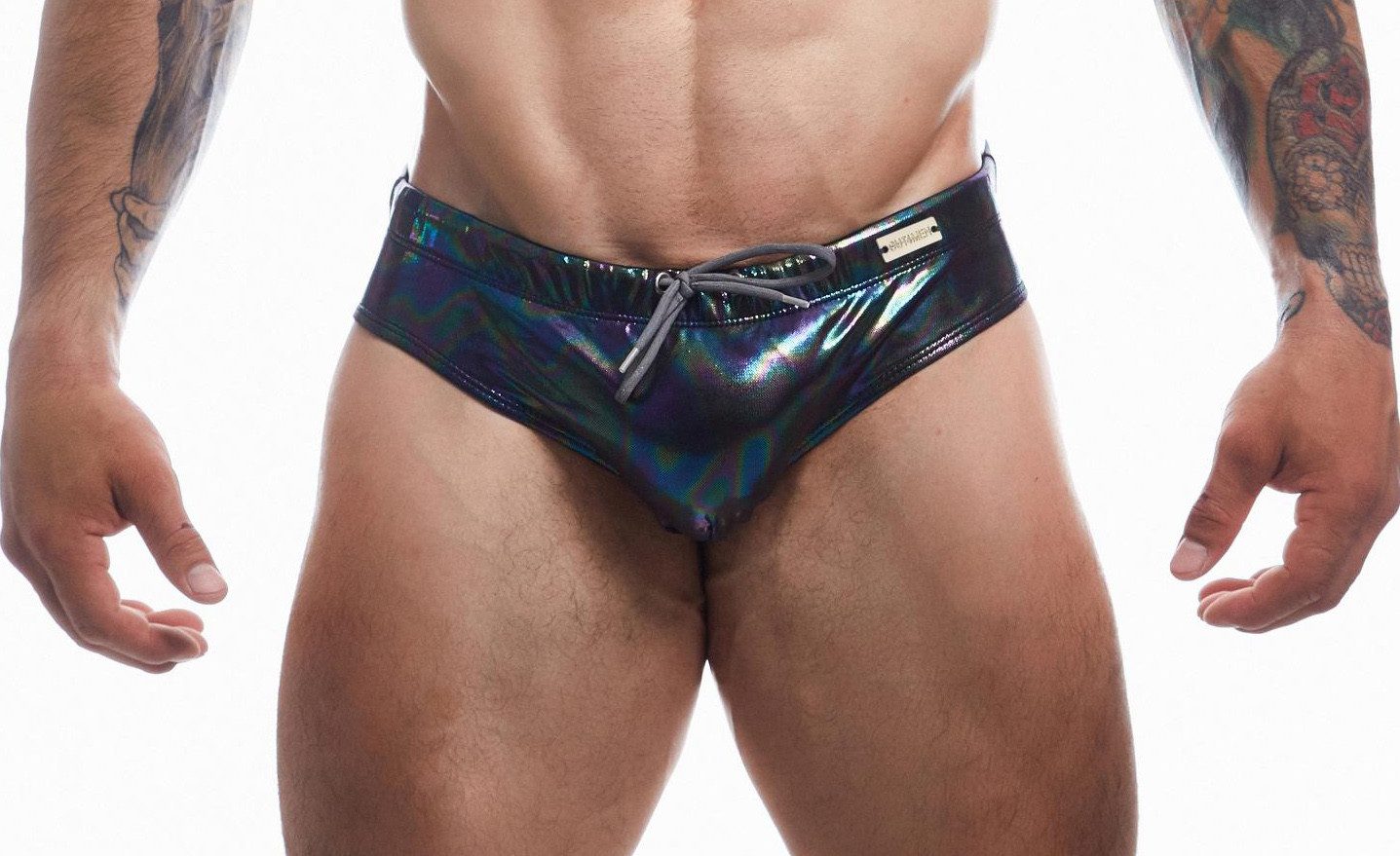 CUT4MEN Boxershorts Schwarzer Herren Badeslip Männer Unterhose Slip bunt sc günstig online kaufen