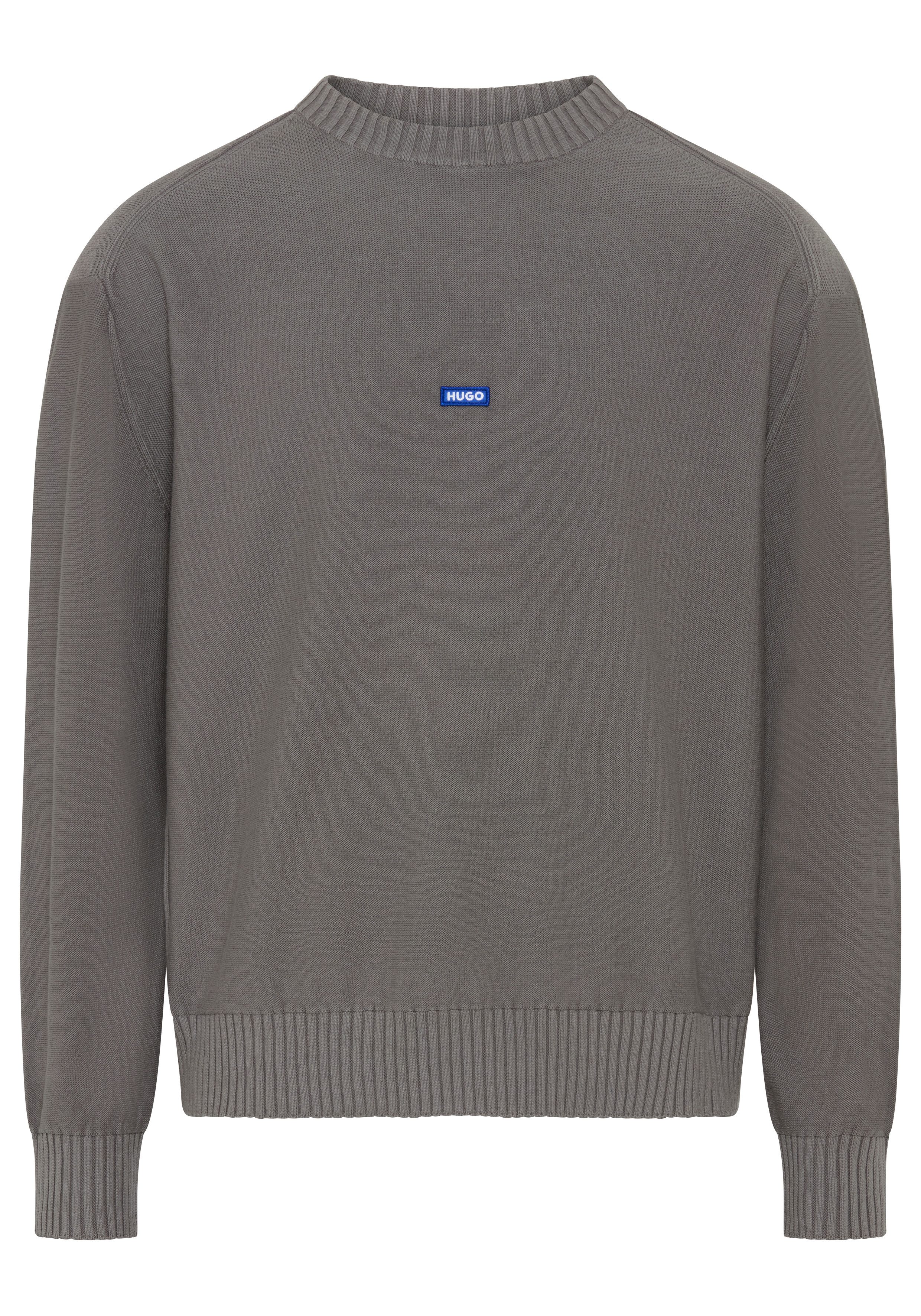HUGO Strickpullover Relaxed Fit, Rundhalsausschnitt, softe Strickqualität