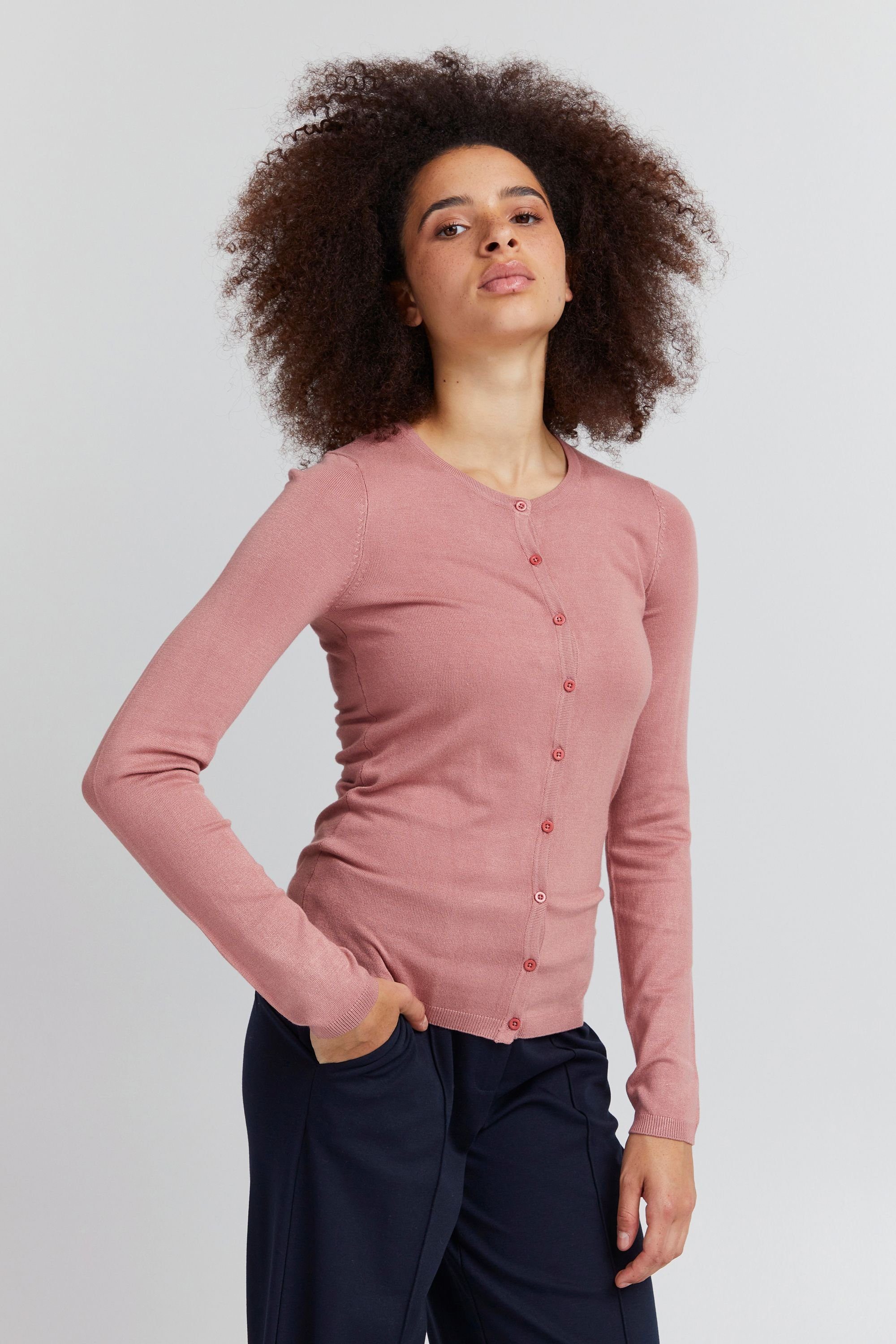 Ichi Cardigan IHMAFA ROUND CA - 103115 Ash Rose (171514)