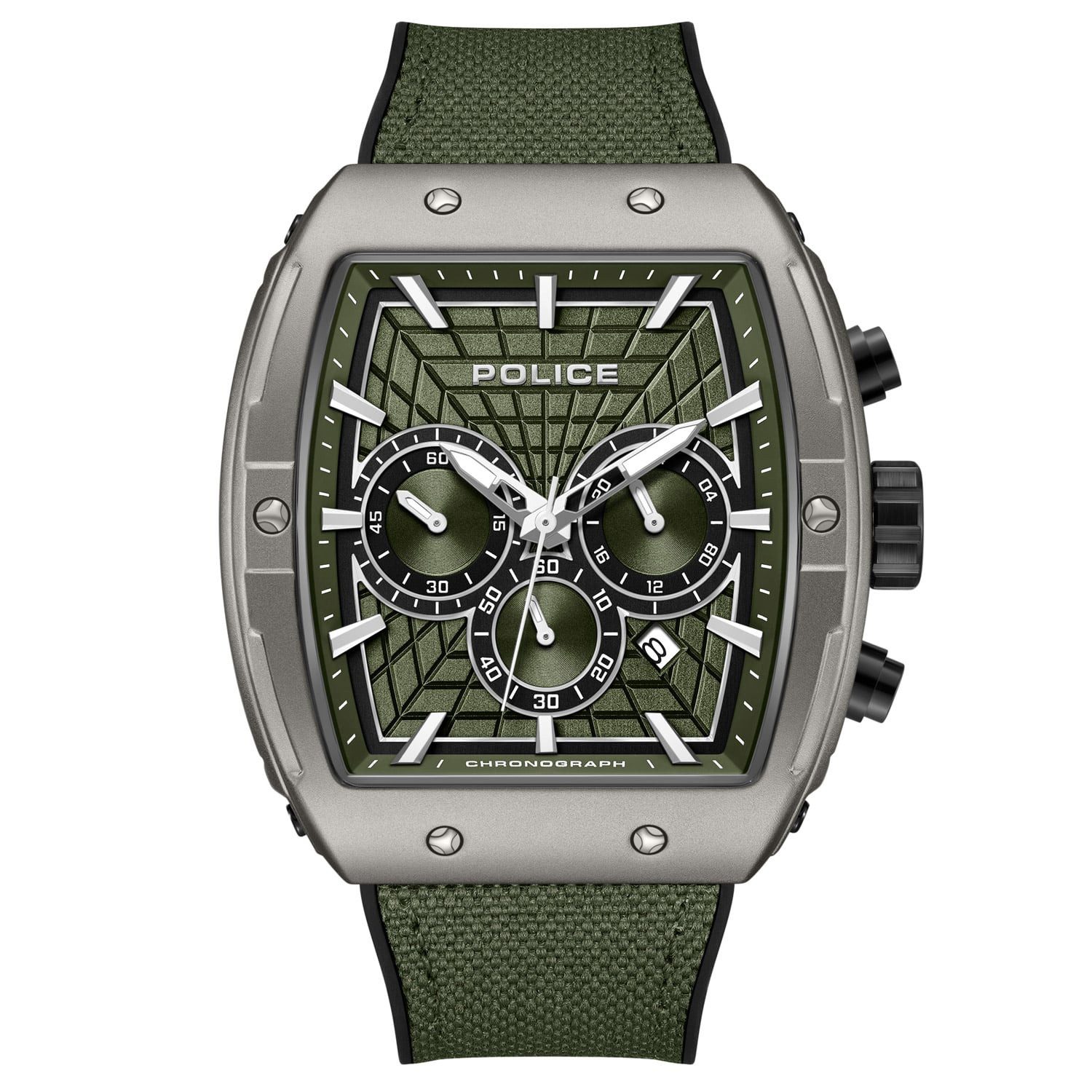 Police Quarzuhr PEWGQ0093401, Herrenuhr Quarz Chronograph Coswig Grün