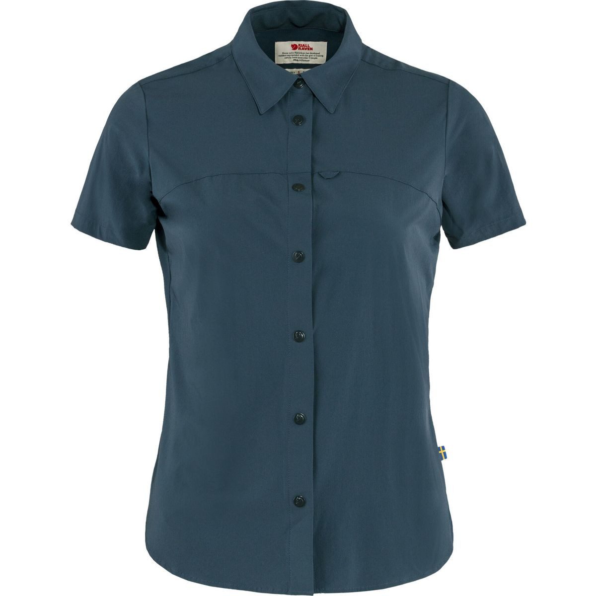 Fjällräven Kurzarmshirt High Coast Lite Shirt SS W Leichtes, luftiges Hemd aus recyceltem Material, ideal für