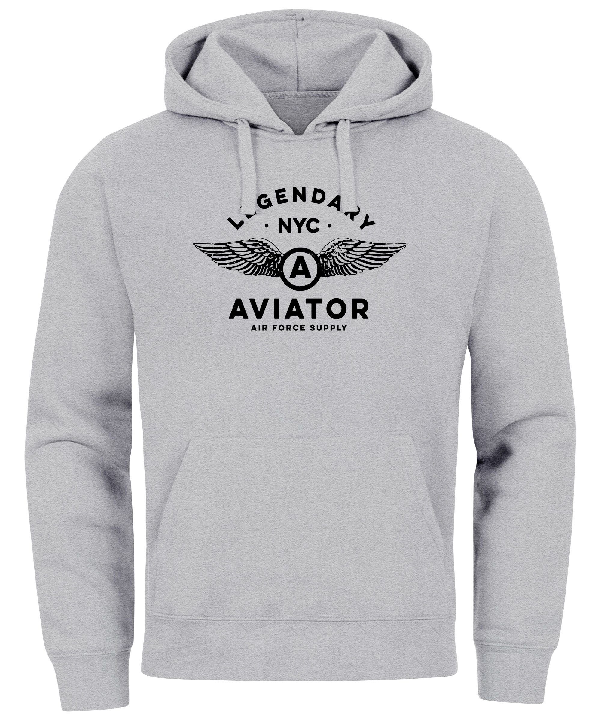 Neverless Hoodie Hoodie Herren Legendary NYC Aviator Air Force Luftwaffe Fl günstig online kaufen