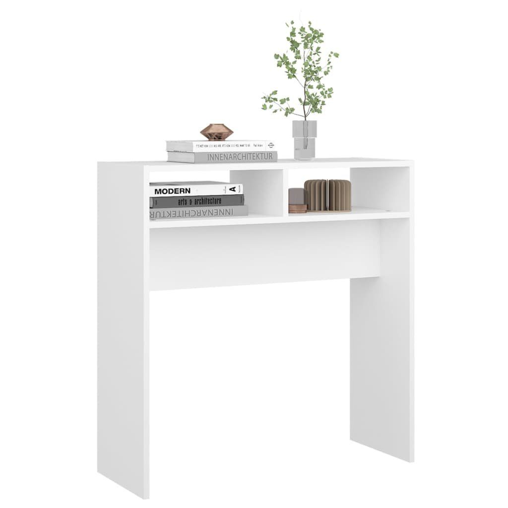 vidaXL Beistelltisch Konsolentisch Weiß cm Holzwerkstoff (1-St) 78x30x80 Weiß | Weiß