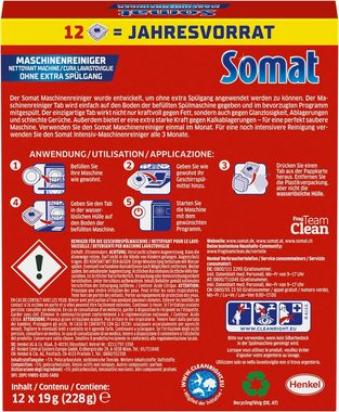 Somat Duo Power Experten Spülmaschinenreiniger (Jahresvorrat, [12-St. mit extra Kraft gegen Kalk)