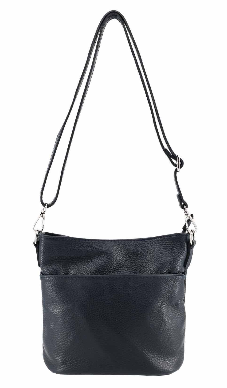 Schultertasche Made in Italy DAMEN LEDER TASCHE Crossbody Umhängetasche Mini Hobo Bag