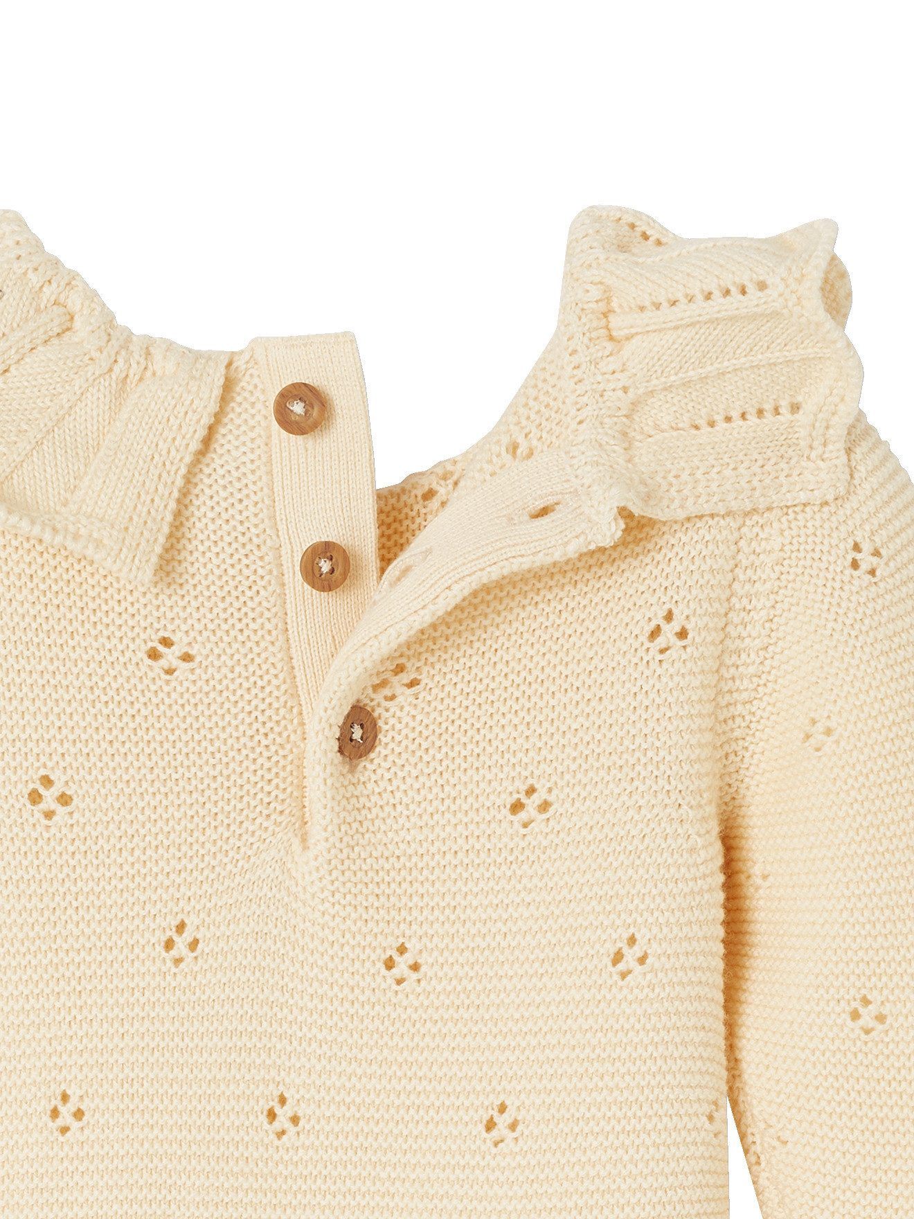 vertbaudet Jumpsuit Baby Overall aus Pointelle-Strick