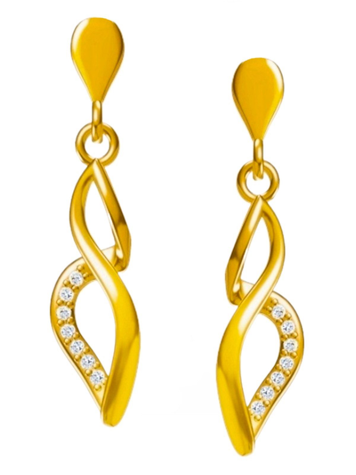 Goldene Hufeisen Paar Ohrhänger Filigrane Ohrringe Gold Unendlichkeit 18k G günstig online kaufen
