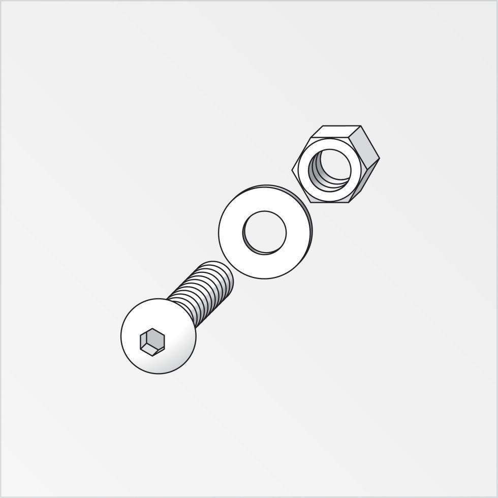 alfer Gewindeschraube alfer Linsenkopfschrauben-Set M6 - 5 Stück