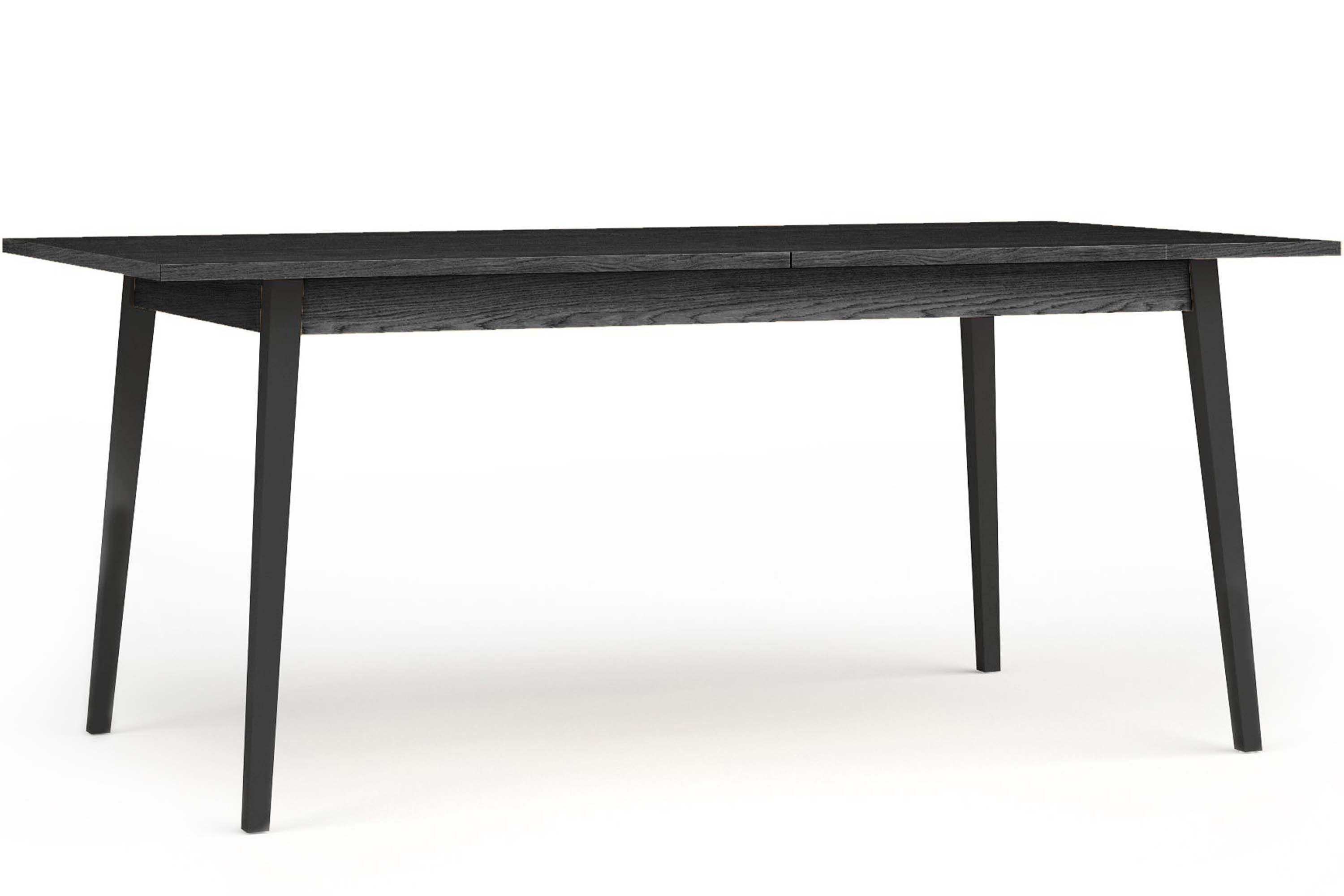 KONSIMO® Esstisch VIDIS Esszimmertisch, Ausziehbar, hergestellt in der EU (Tischeinsatz: 40 cm), Beine aus massivem Eschenholz, Tischplatte in Holzoptik, Modern