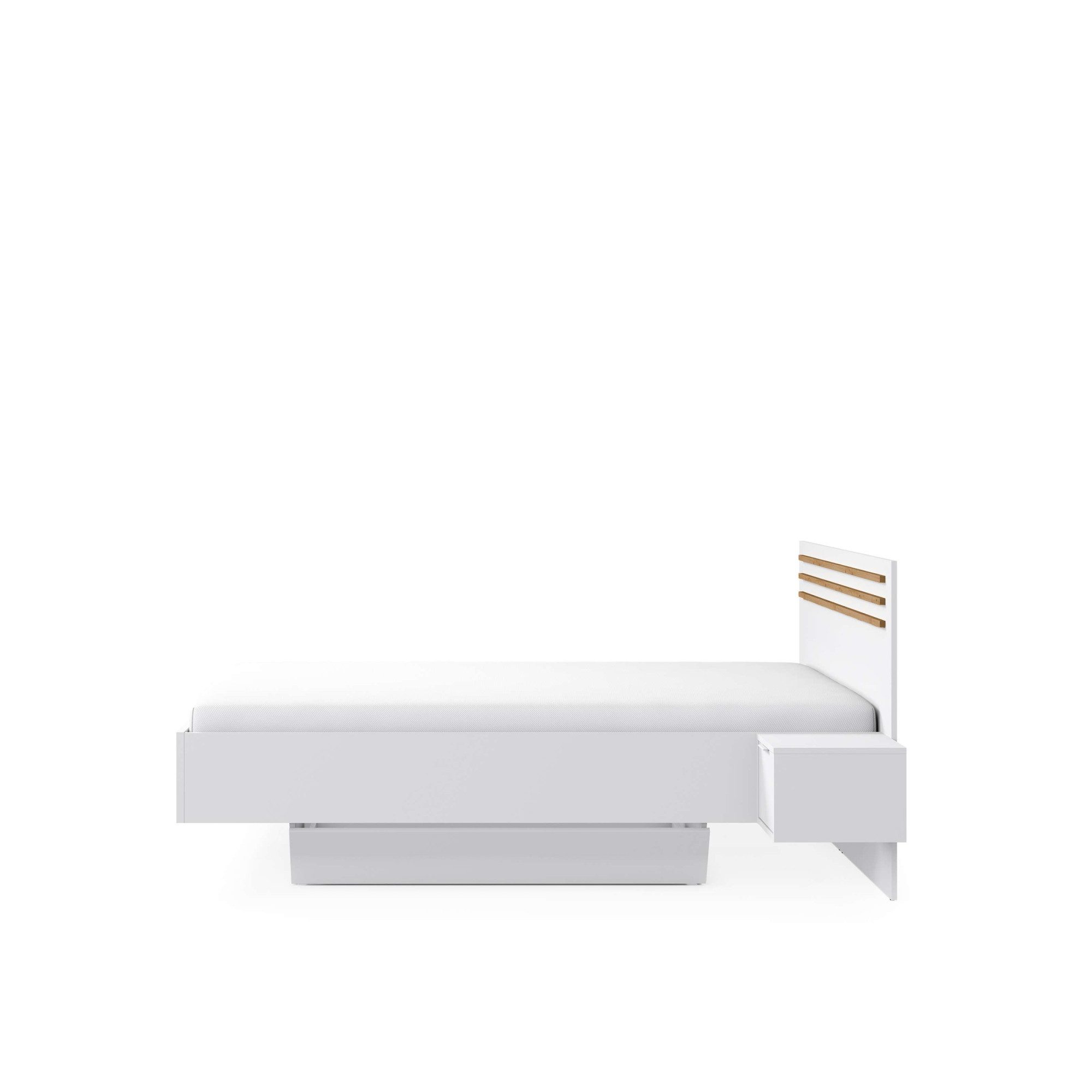 OTTO home Bett Bettgestell Caleera mit zwei Nachttischen (Schlaffläche 180x200 cm) (Set, Bett mit 2 NaKOOS und 2 Schubladen), Bettgestell, mit Schubladen, BxTxH – Bild 4 von 5