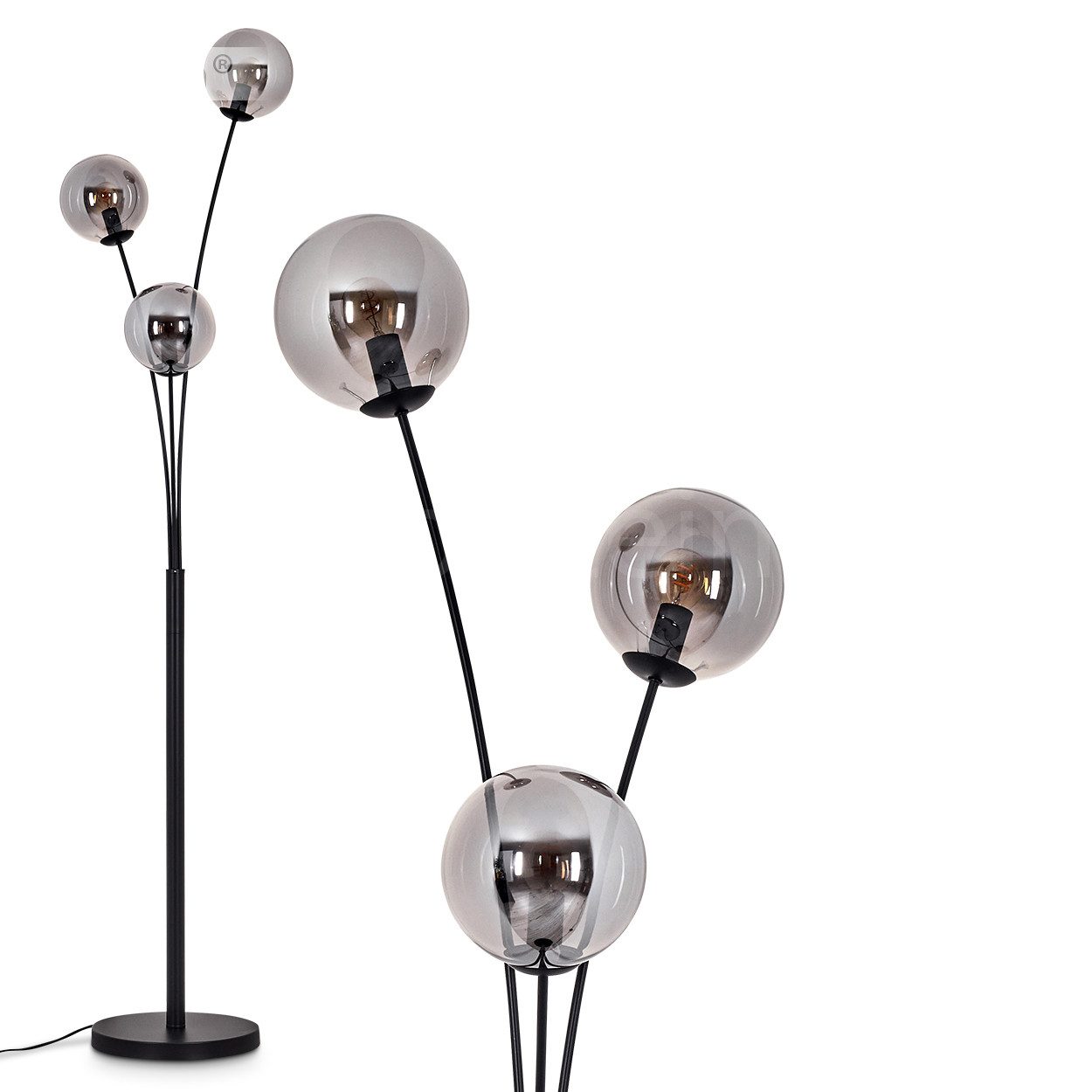 hofstein Stehlampe Stehlampe aus Metall/Glas in günstig online kaufen