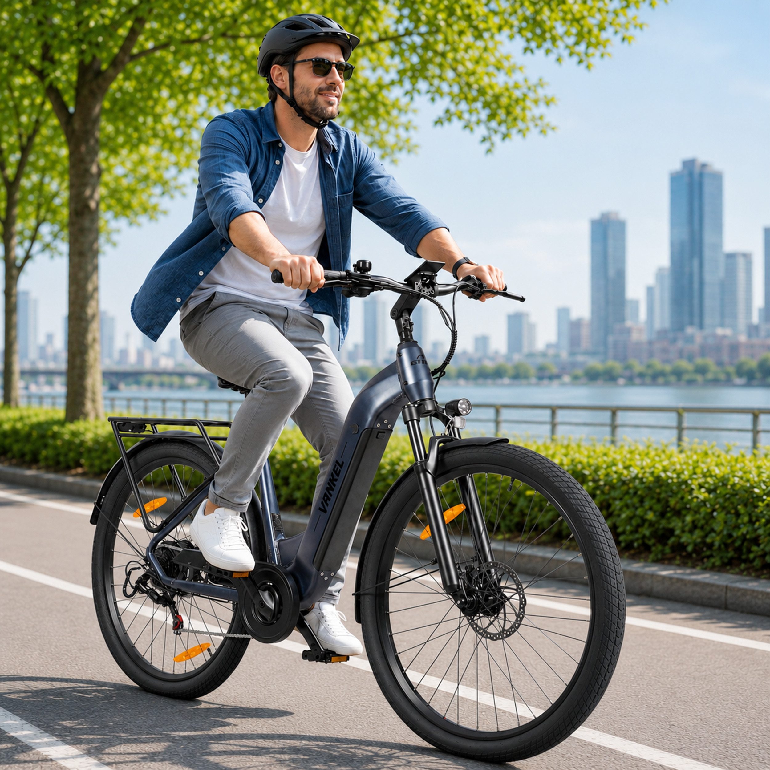 Vankel E-Bike Cityrad 26”×3,0/29”×2,4 Zoll E-Fahrrad Damen u. Herren 720 WH Pedelec 120 km, Kettenschaltung, Heckmotor, 720 Wh, Fat Mountain LG Akku All-Terrain mit Drehmomentsensor E-bikes