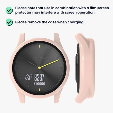 kwmobile Smartwatch-Hülle 2x Hülle für Garmin vivomove Trend, Fullbody Fitnesstracker Glas Cover Case Schutzhülle Set