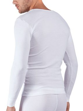HUBER Unterhemd Herren Shirt langarm Cotton Fine Rib (Stück, 1-St) -
