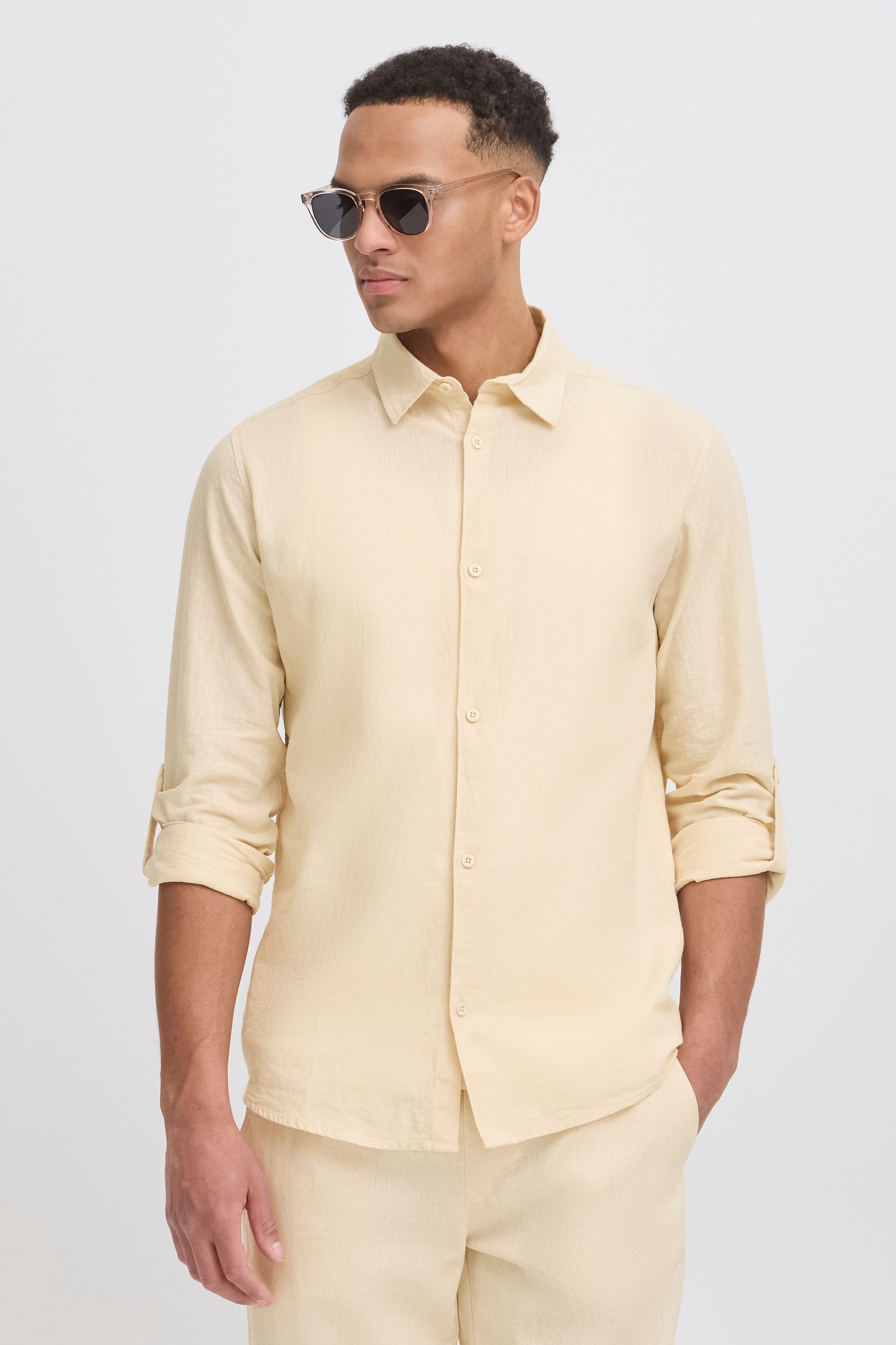 Indicode Leinenhemd IDMonko Sommerliches Leinenhemd günstig online kaufen