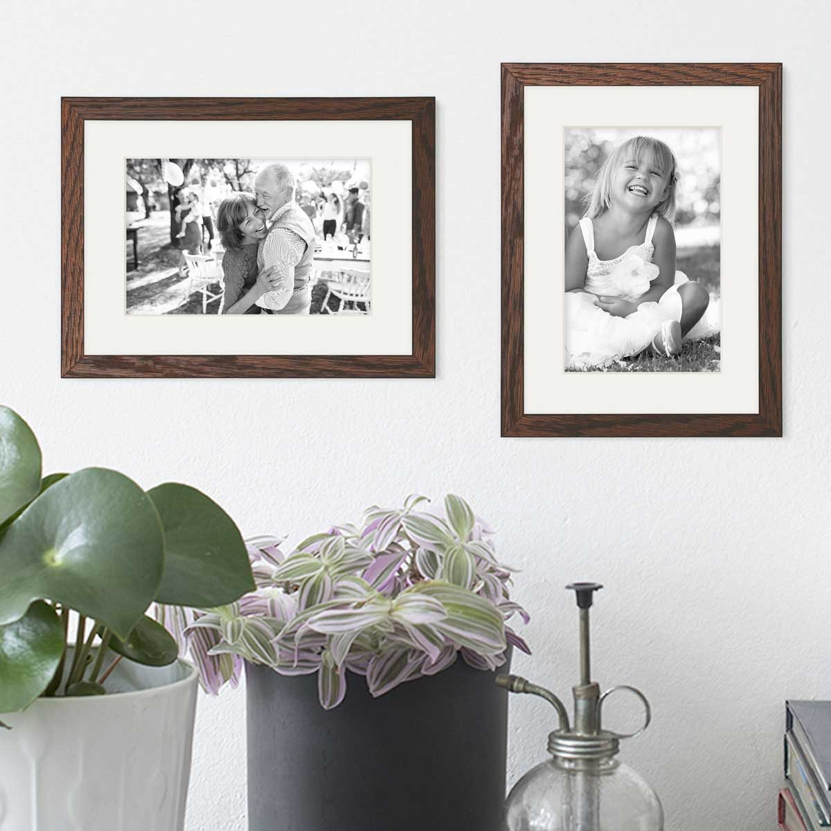PHOTOLINI Bilderrahmen 2er Set Echtholz mit günstig online kaufen