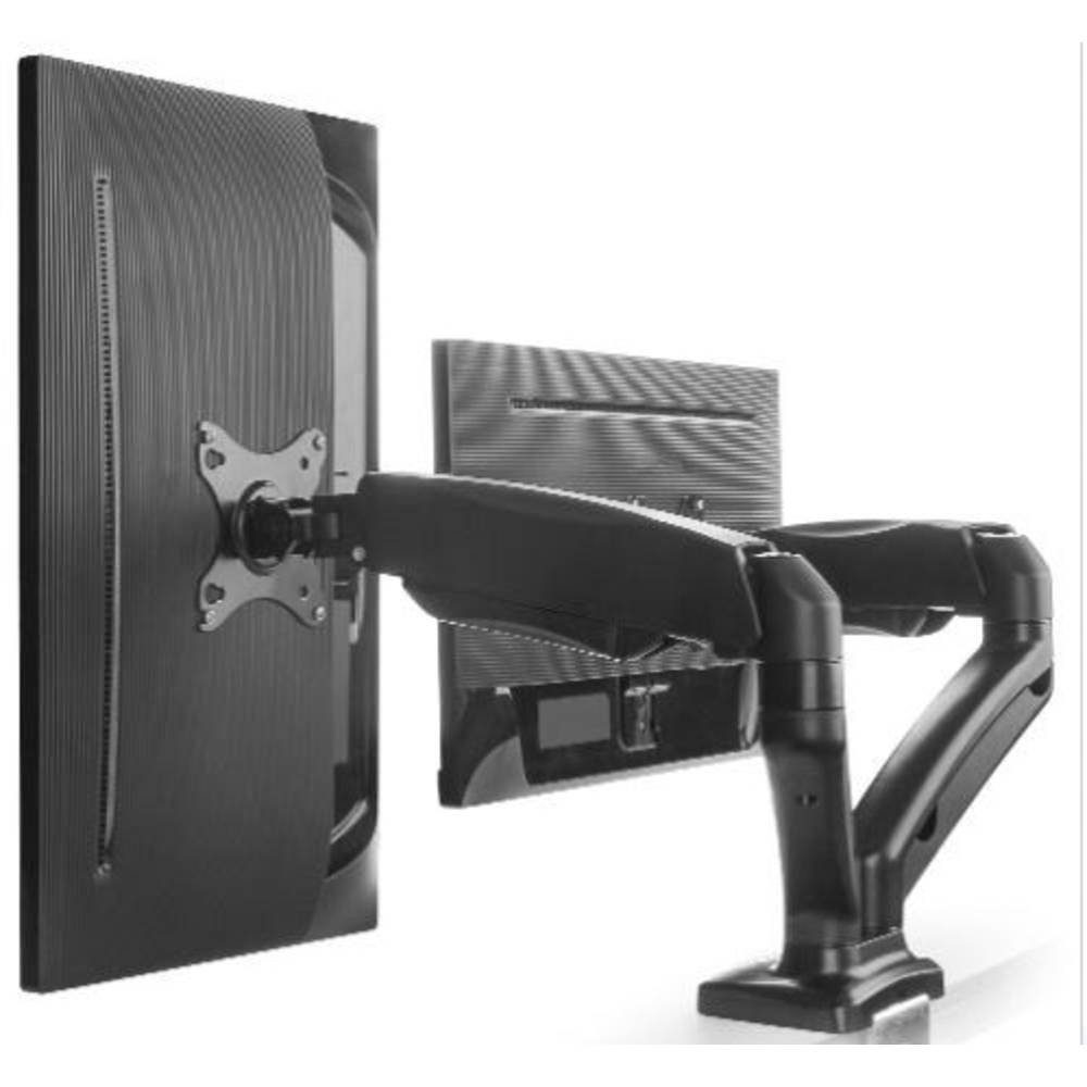 ICY BOX Monitor-Halterung 68.6 cm (27 Zoll) Klemme 60470, (Variabler Wandabstand, Für Hochformat-Montage)