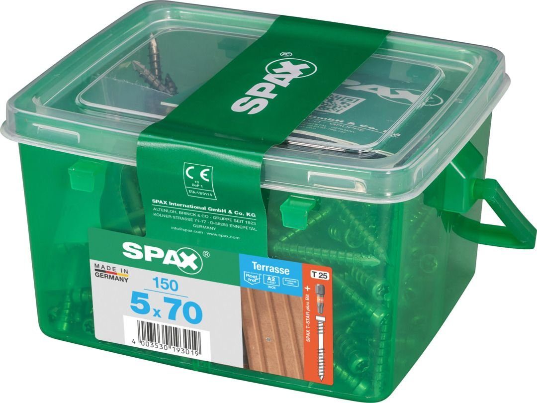 SPAX Terrassenschraube Spax Terrassenschrauben 5.0 x 70 mm TX 25 - 150