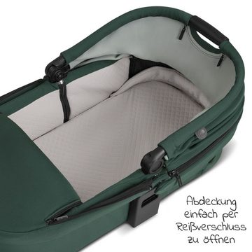 ABC Design Kombi-Kinderwagen Salsa 4 Air - Diamond Edition - Basil, (5-tlg), 2in1 Set mit Lufträdern, Babywanne, Sportsitz, Fußsack, Wickeltasche