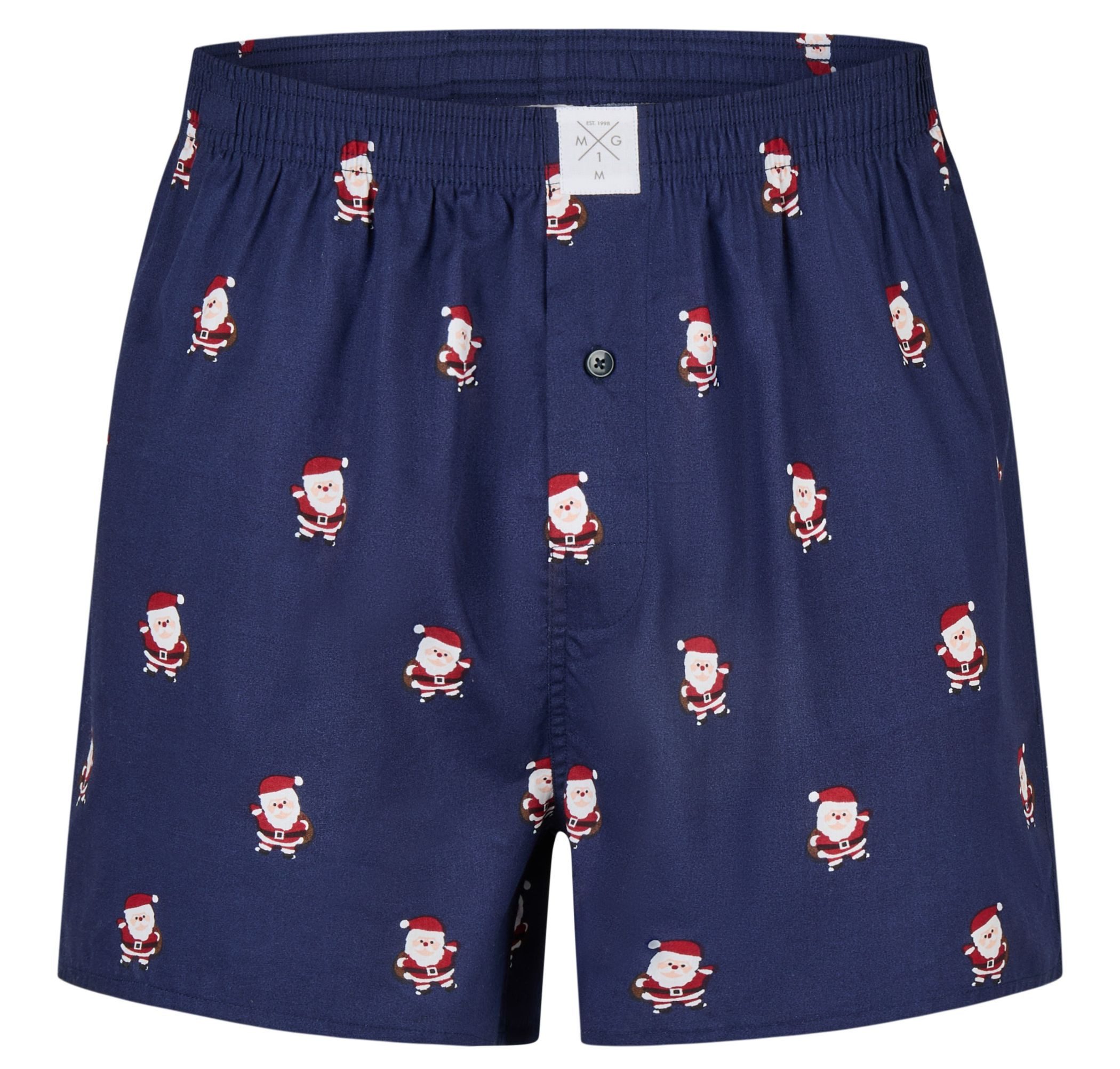 MG-1 Boxershorts MG-1 Herren Boxershorts aus 100% Baumwolle mit Weihnachtsmotiv (1-St)