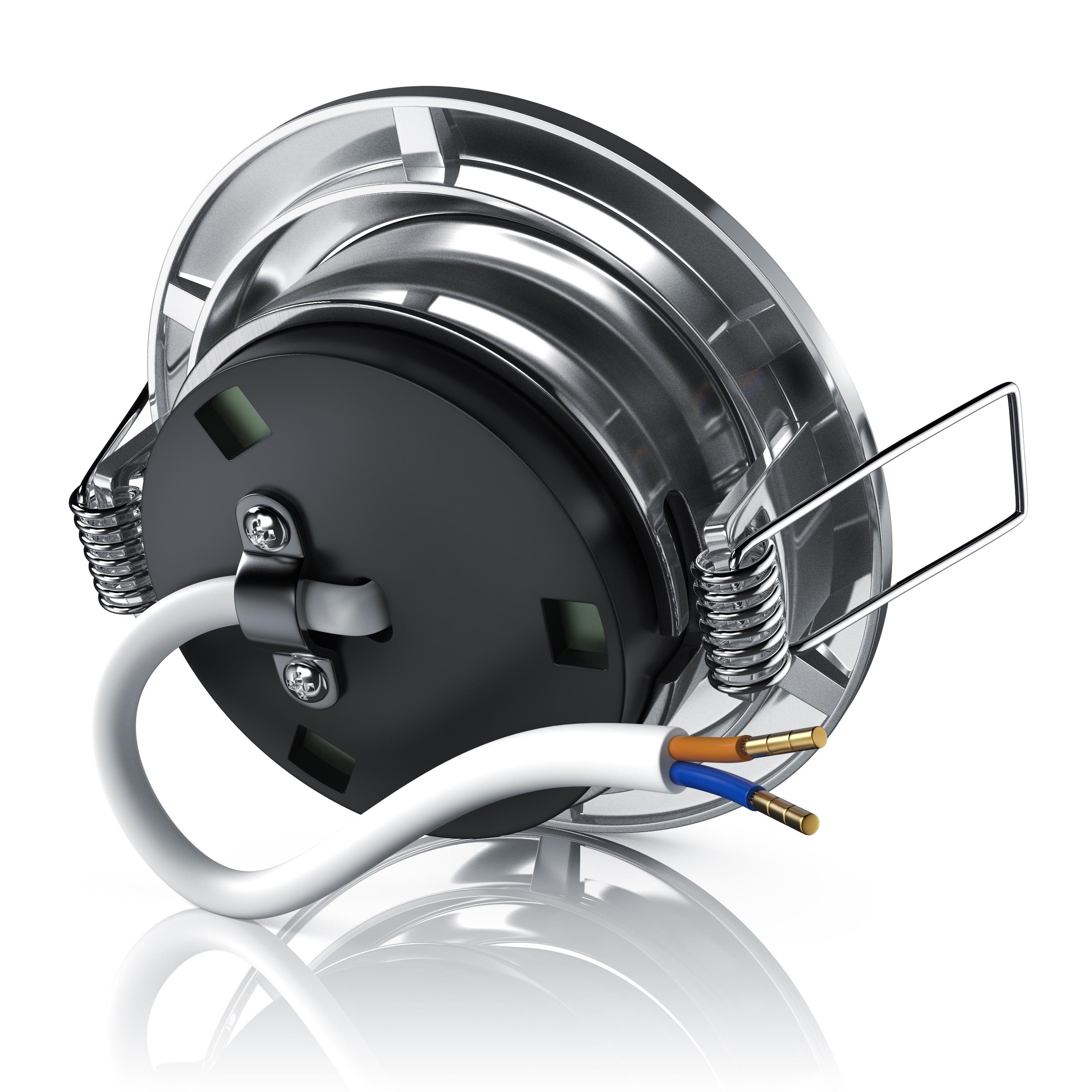 Brandson LED Einbaustrahler dimmbar & schwenkbar, Deckenspots, Aluminium Rahmen, Silber, Dimmfunktion; Schwenkmechanismus, LED fest integriert, Einbauleuchte / Spots ultra flach, Abstrahlwinkel 120 Grad - 230V