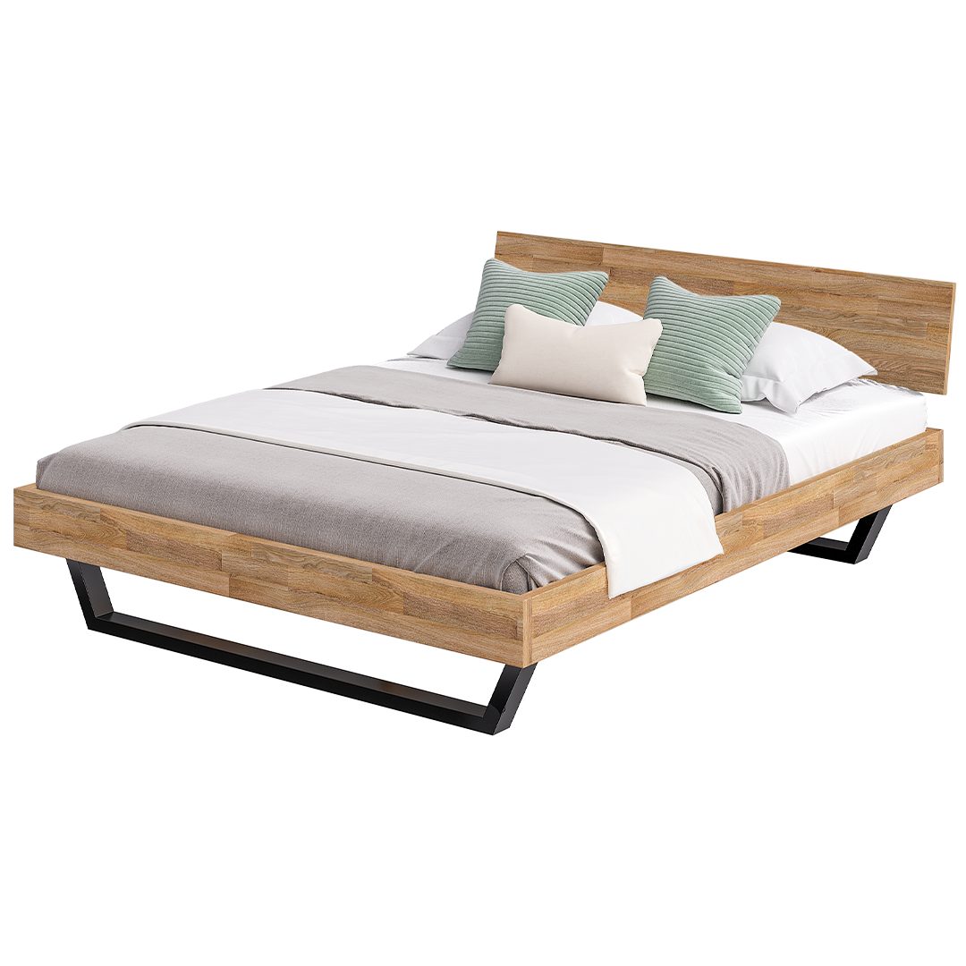 skølm Massivholzbett Alver, natur geölt mit günstig online kaufen