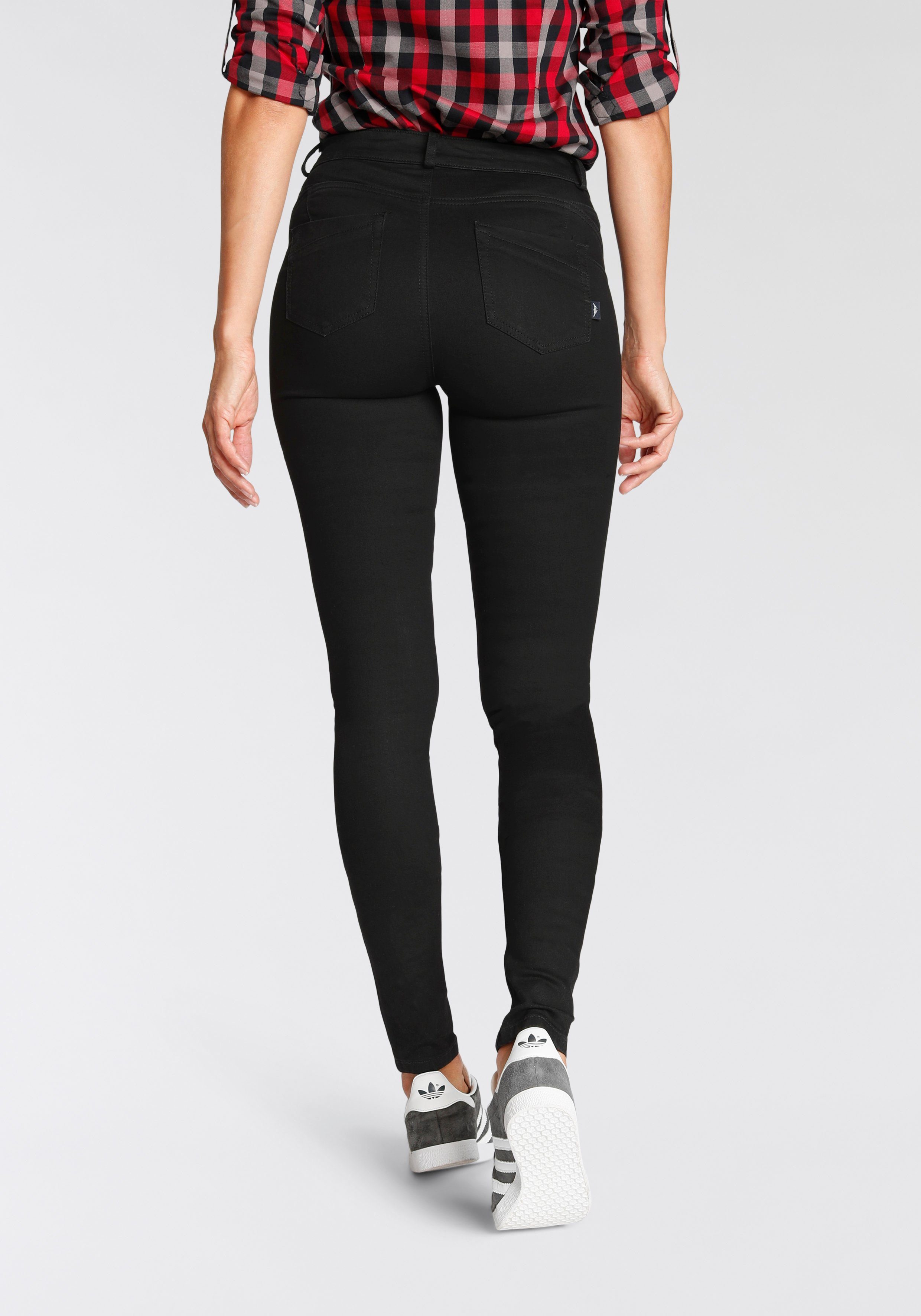 Arizona Skinny-fit-Jeans Ultra Stretch High Waist mit Shapingnähten black