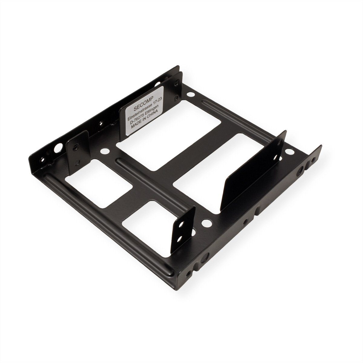 ROLINE PC-Gehäuse Montageadapter, 3,5 Zoll Rahmen für 2x 2.5 HDD/SSD, Metall