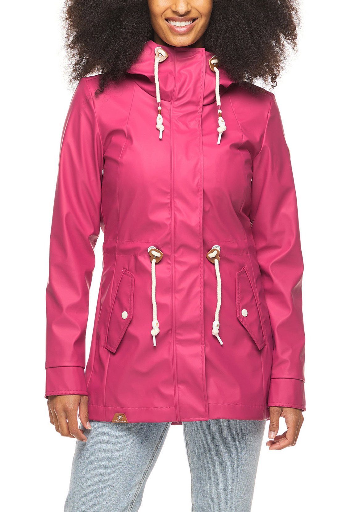 Ragwear Regenjacke Ragwear Damen Jacke 2231-60008 4000 Pink Red RAINY MONADIS