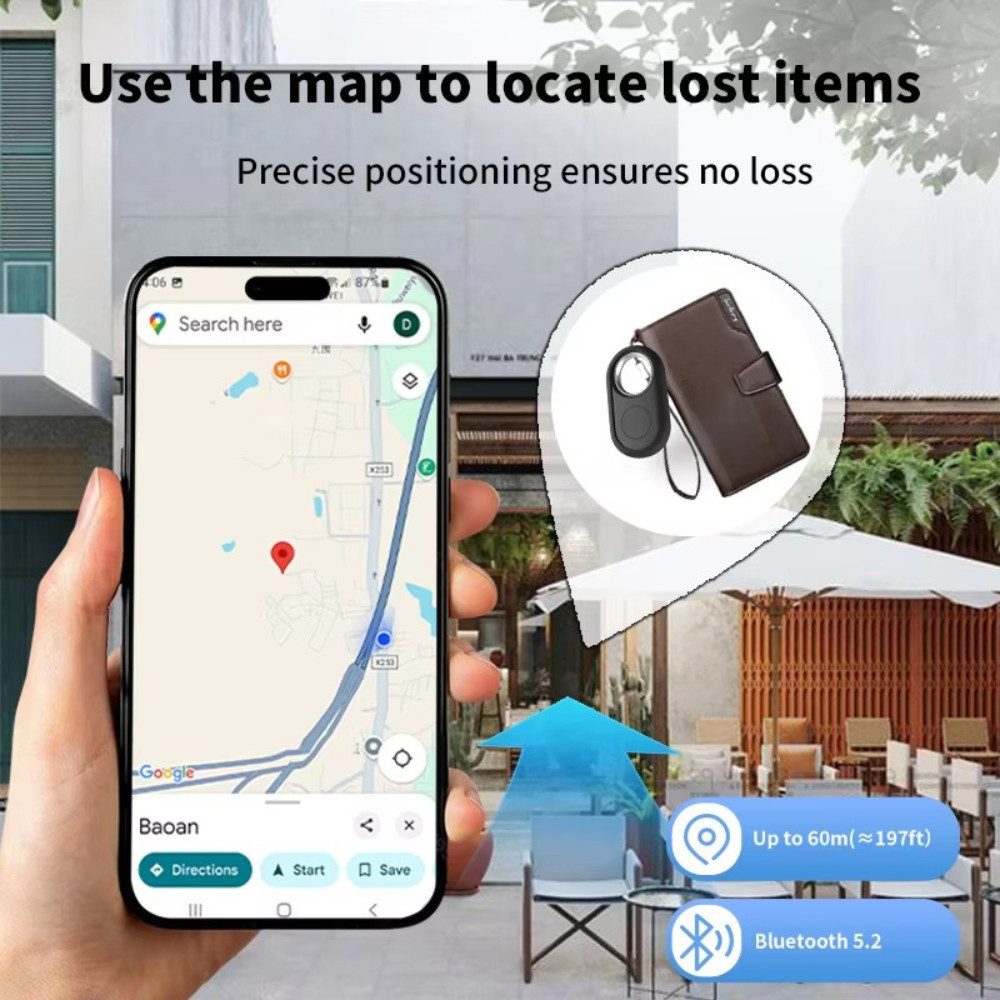 Athlix 4x GPS-Tracker, Smart-Finder, Kompatibel mit Google Find Hub GPS-Tracker (Hoher Datenschutz und sichere Standortübermittlung)