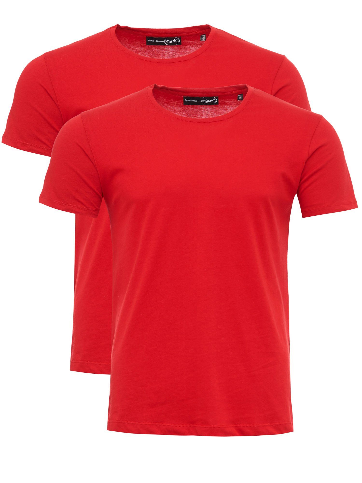 Tazzio T-Shirt E100 (2-tlg) Rundhalsshirt im 2er-Pack rot