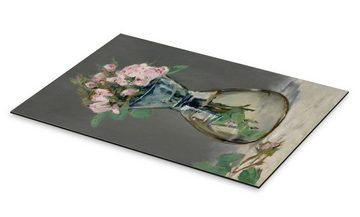 Posterlounge Alu-Dibond-Druck Édouard Manet, Rosen in einer Vase, Malerei