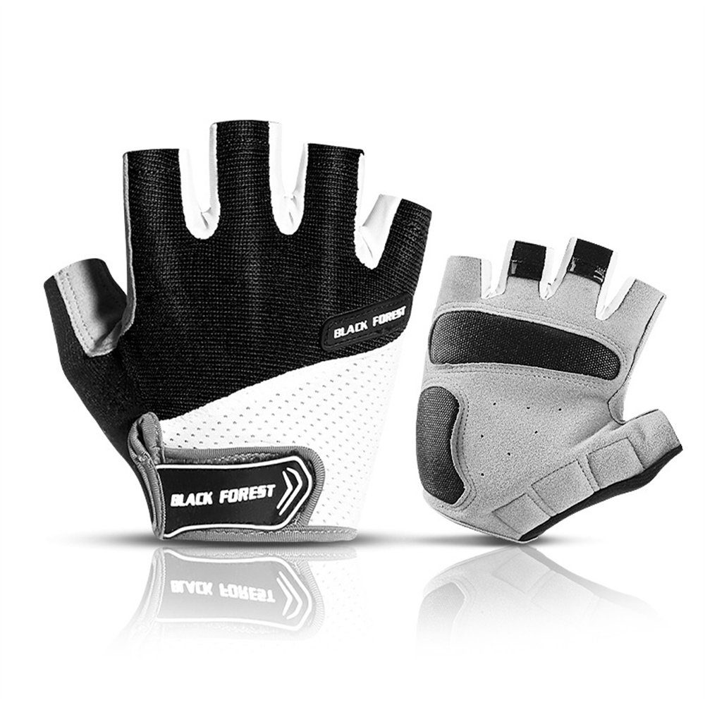 KIKAKO Fahrradhandschuhe Outdoor-Sporthandschuhe, Fahrradhandschuhe, Halbfingerhandschuhe Schwarz