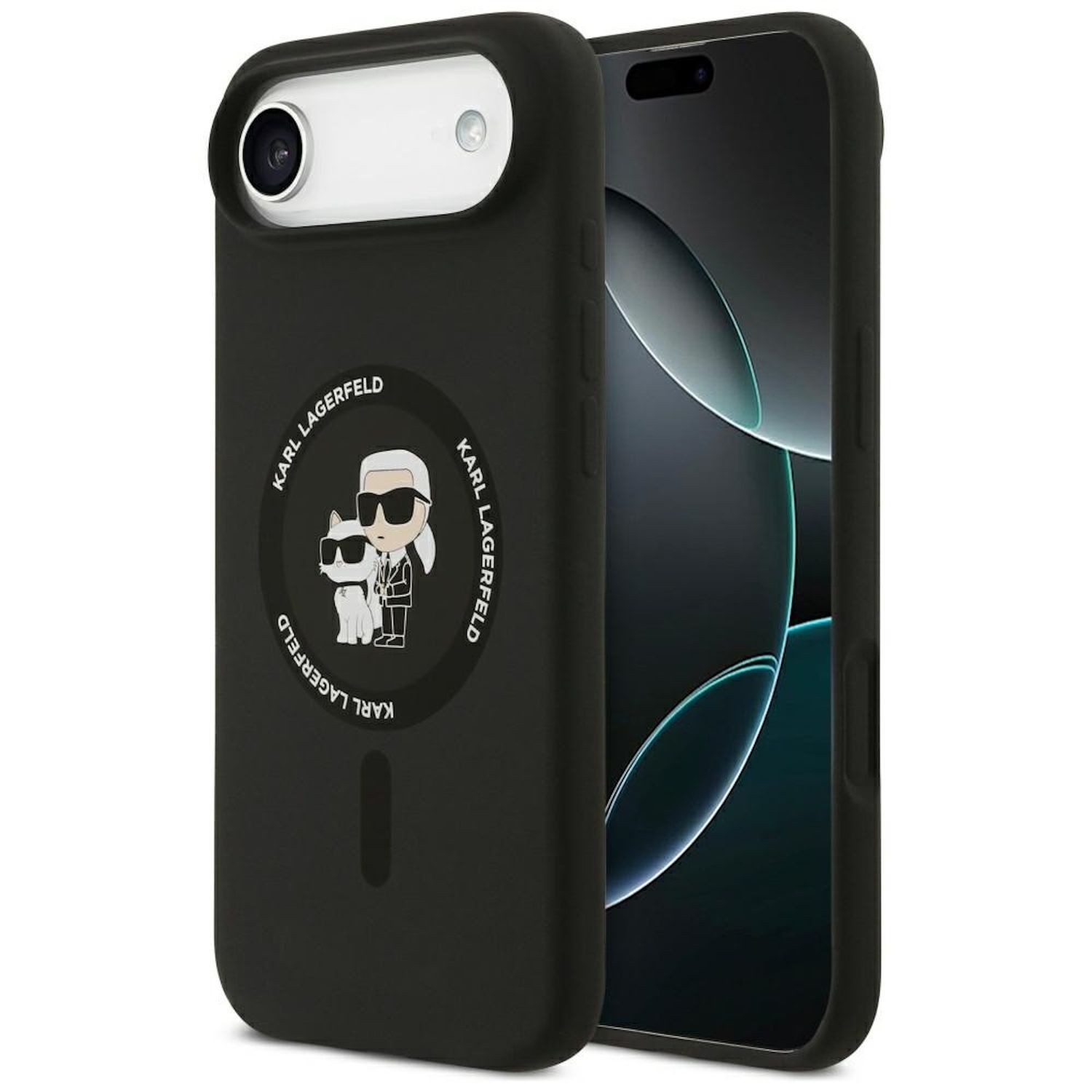 KARL LAGERFELD Smartphone-Hülle Karl Lagerfeld Apple iPhone 17 Air Silic. Karl&Choupette Ring MagSafe