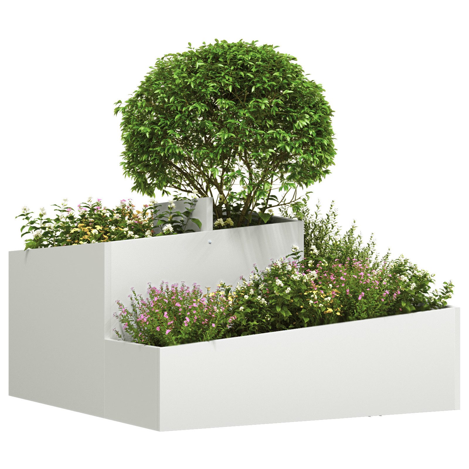 vidaXL Blumentopf Pflanzer Weiß 80x80x50 cm günstig online kaufen