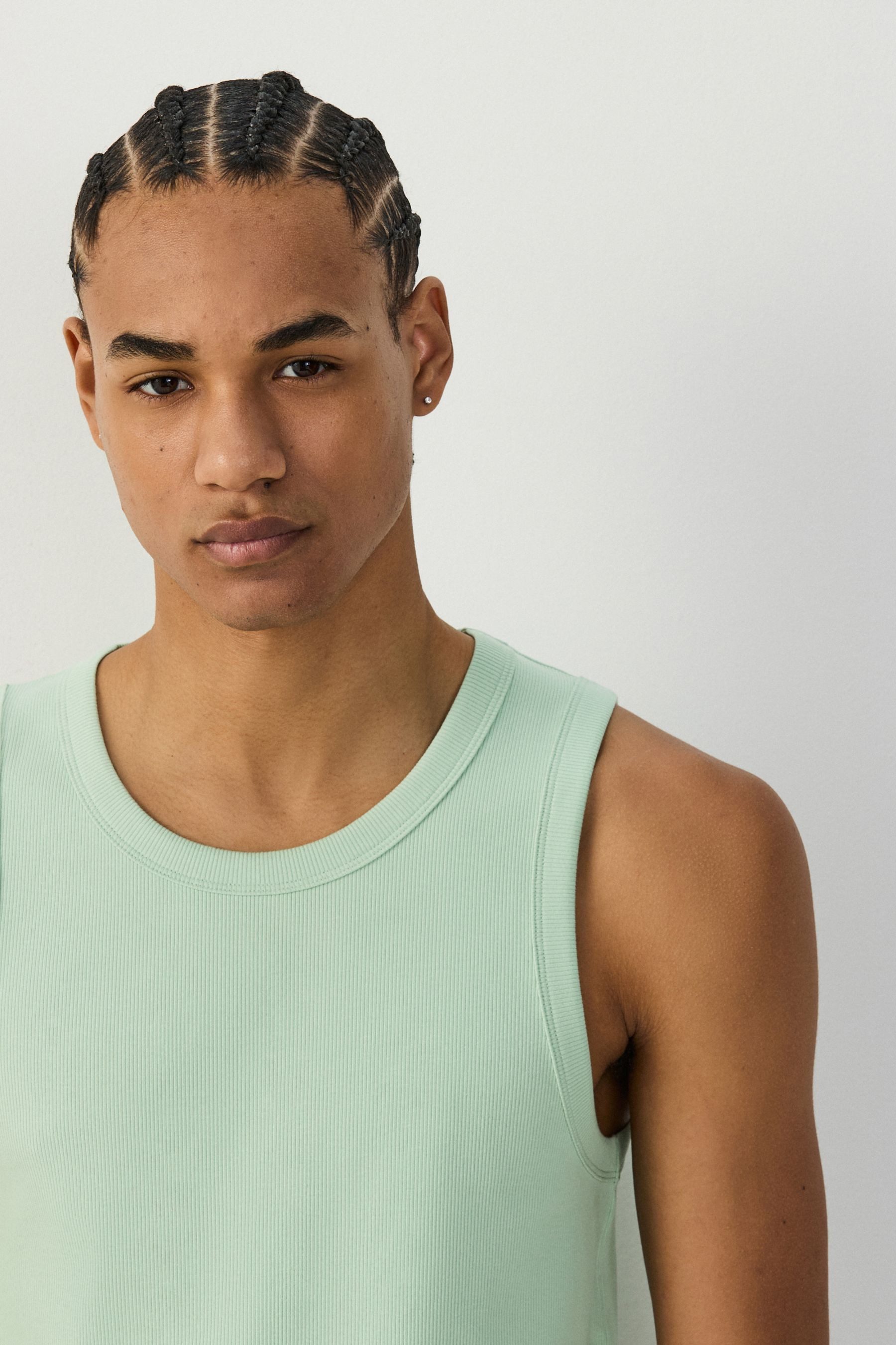 Next Trägertop Geripptes Slim Fit Trägertop (1-tlg) – Bild 5 von 5