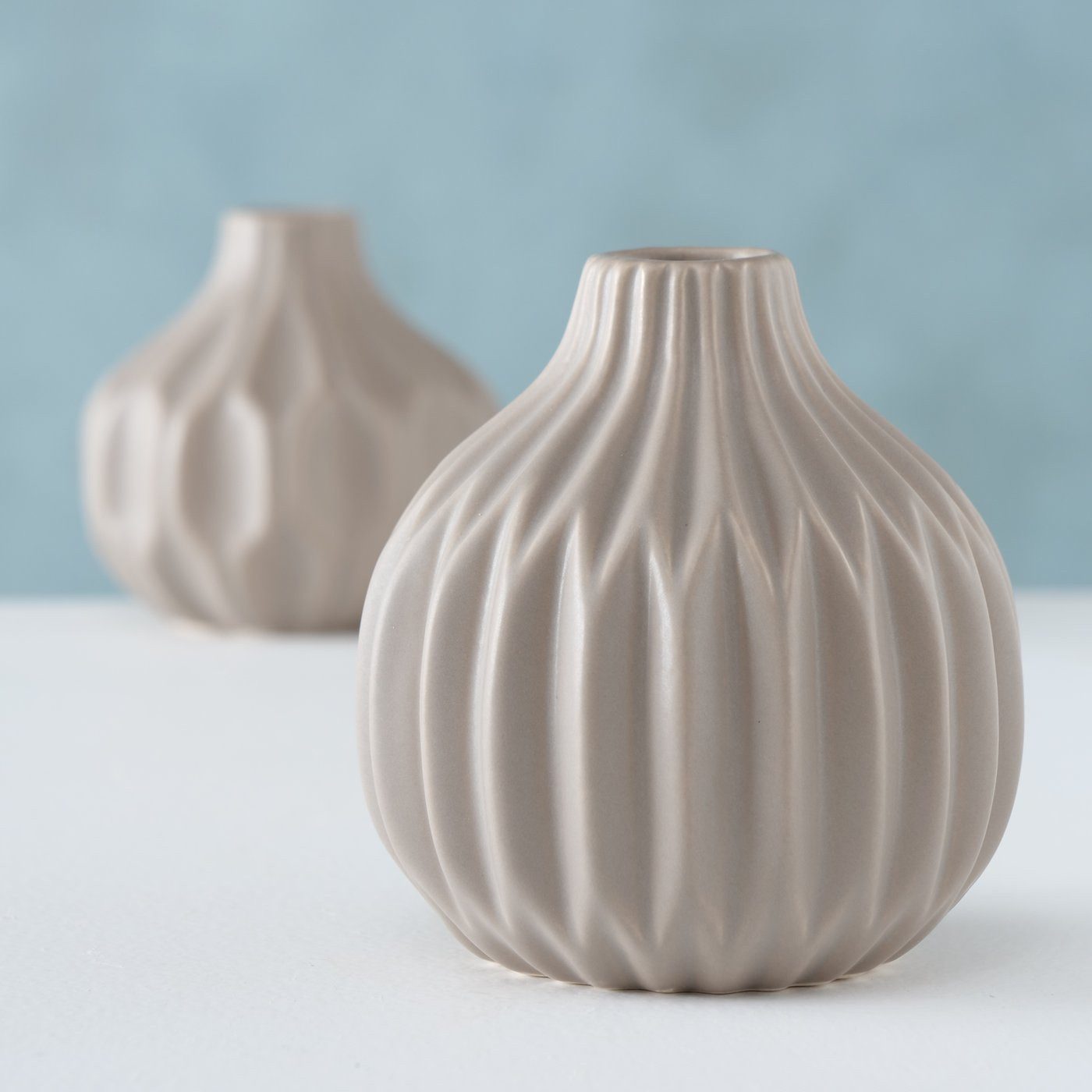 BOLTZE GRUPPE GmbH Dekovase Keramikvase mit Prägung, 18 cm, ESKO (einzeln)