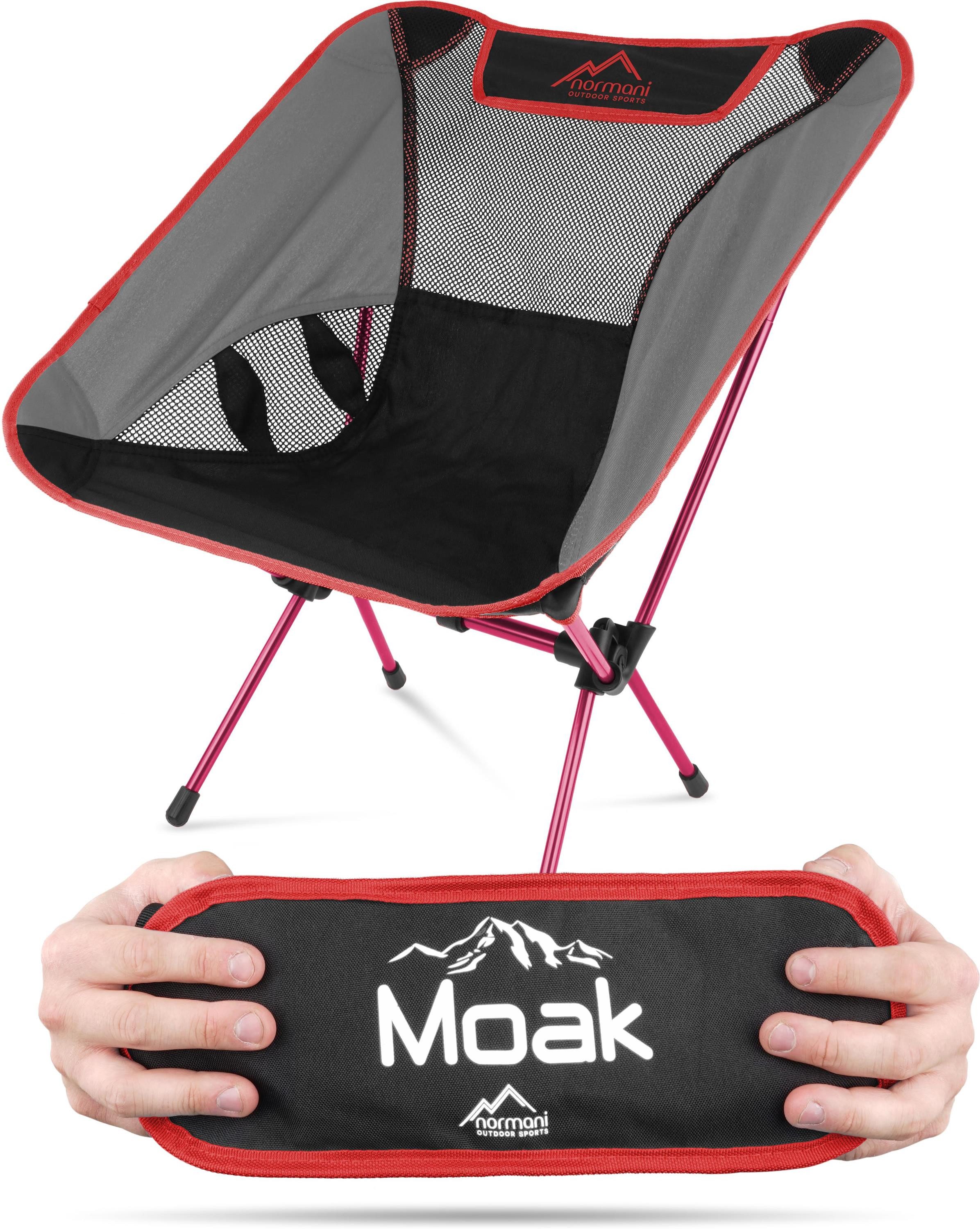 normani Campingstuhl Ultraleichter Campingstuhl Moak, Campingstuhl Angelstuhl - Gartenstuhl bis zu 135 kg