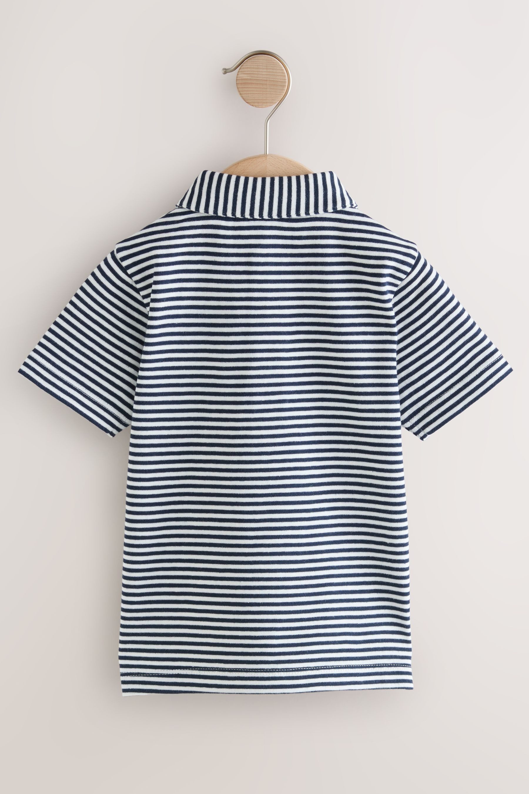 Next Poloshirt Kurzärmeliges Polohemd mit Streifen (1-tlg)