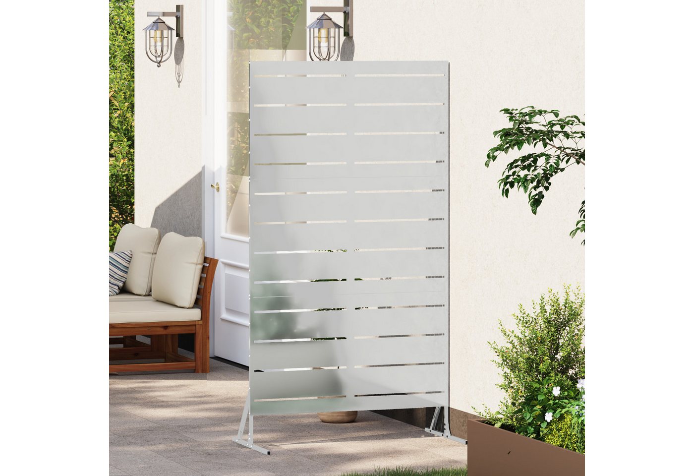 Thumbnail - vidaXL Gartenzaun Datenschutzscreen 180 cm Galvanisierter Stahl, (1-St)